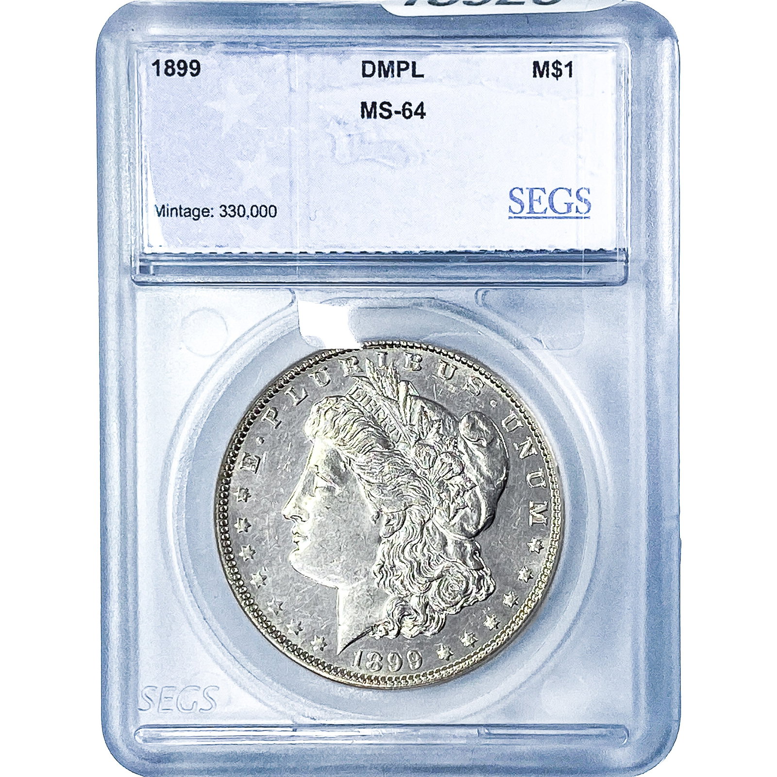 1899 Morgan Silver Dollar SEGS MS64: 1899 Morgan Silver Dollar SEGS MS64