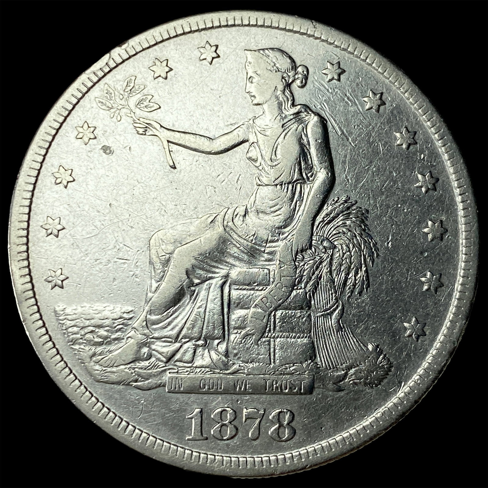 1878-S Silver Trade Dollar CLOSELY UNCIRCULATED (1 of 2)