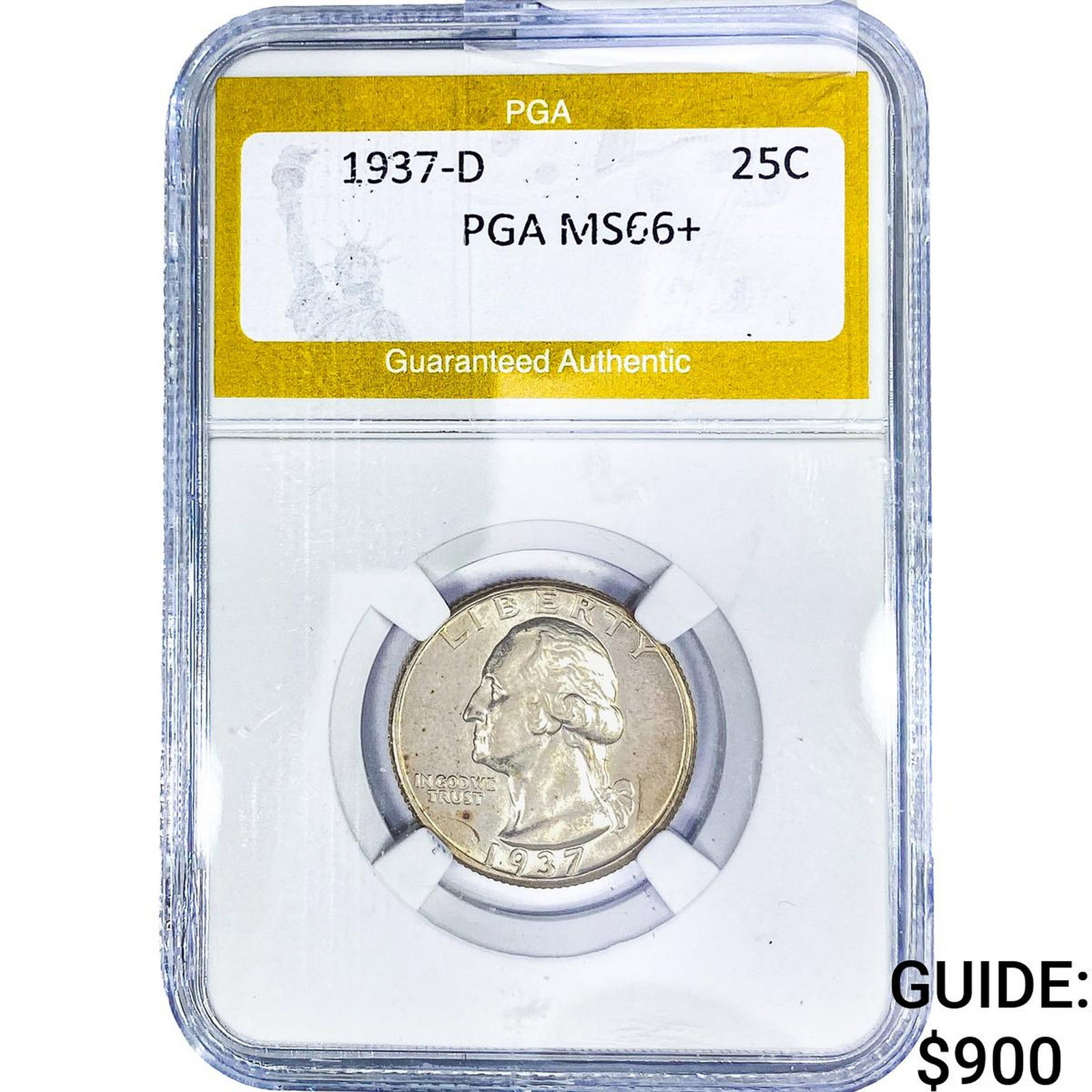 1937-D Washington Silver Quarter PGA MS66+ (1 of 2)