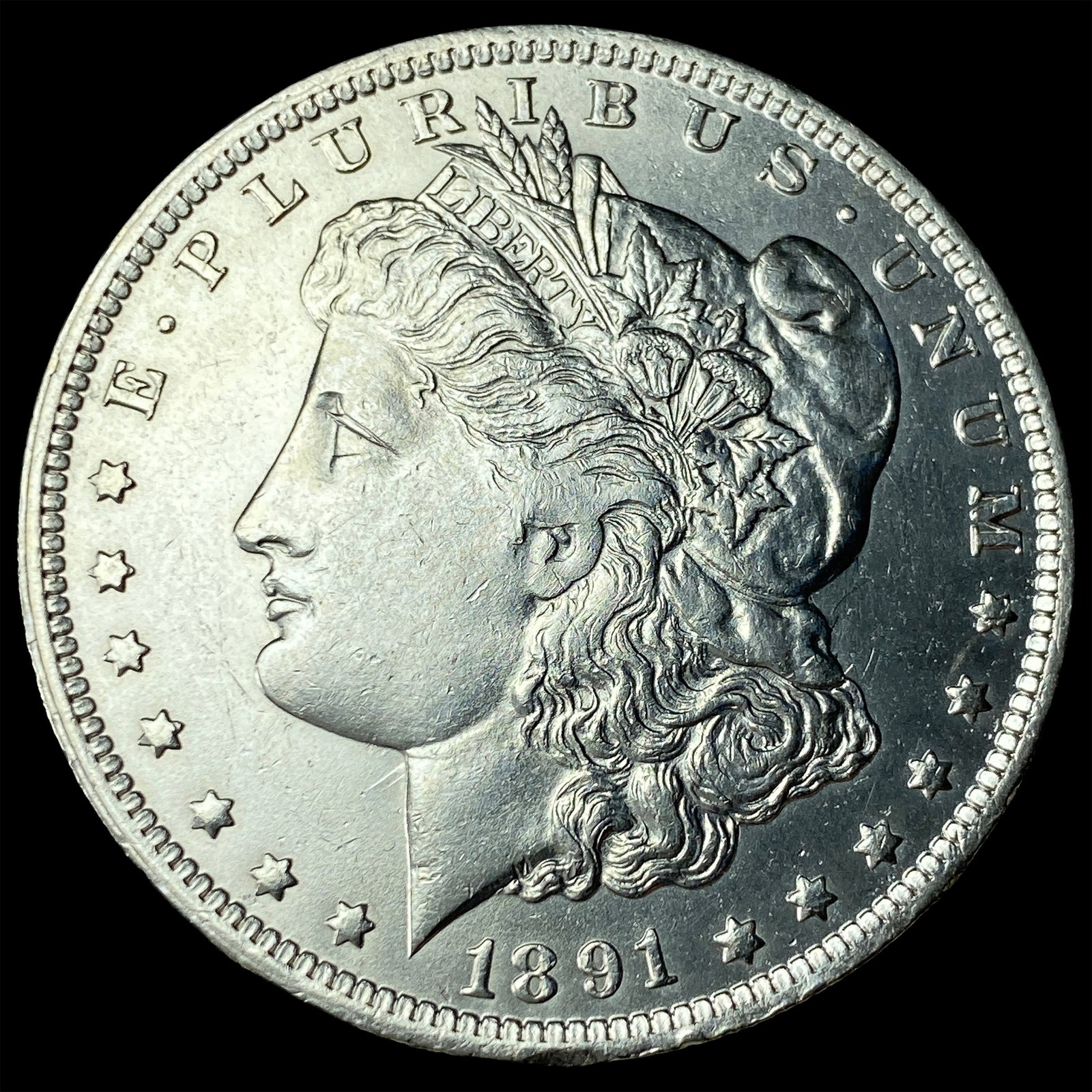 1891 Morgan Silver Dollar CLOSELY UNCIRCULATED: 1891 Morgan Silver Dollar CLOSELY UNCIRCULATED