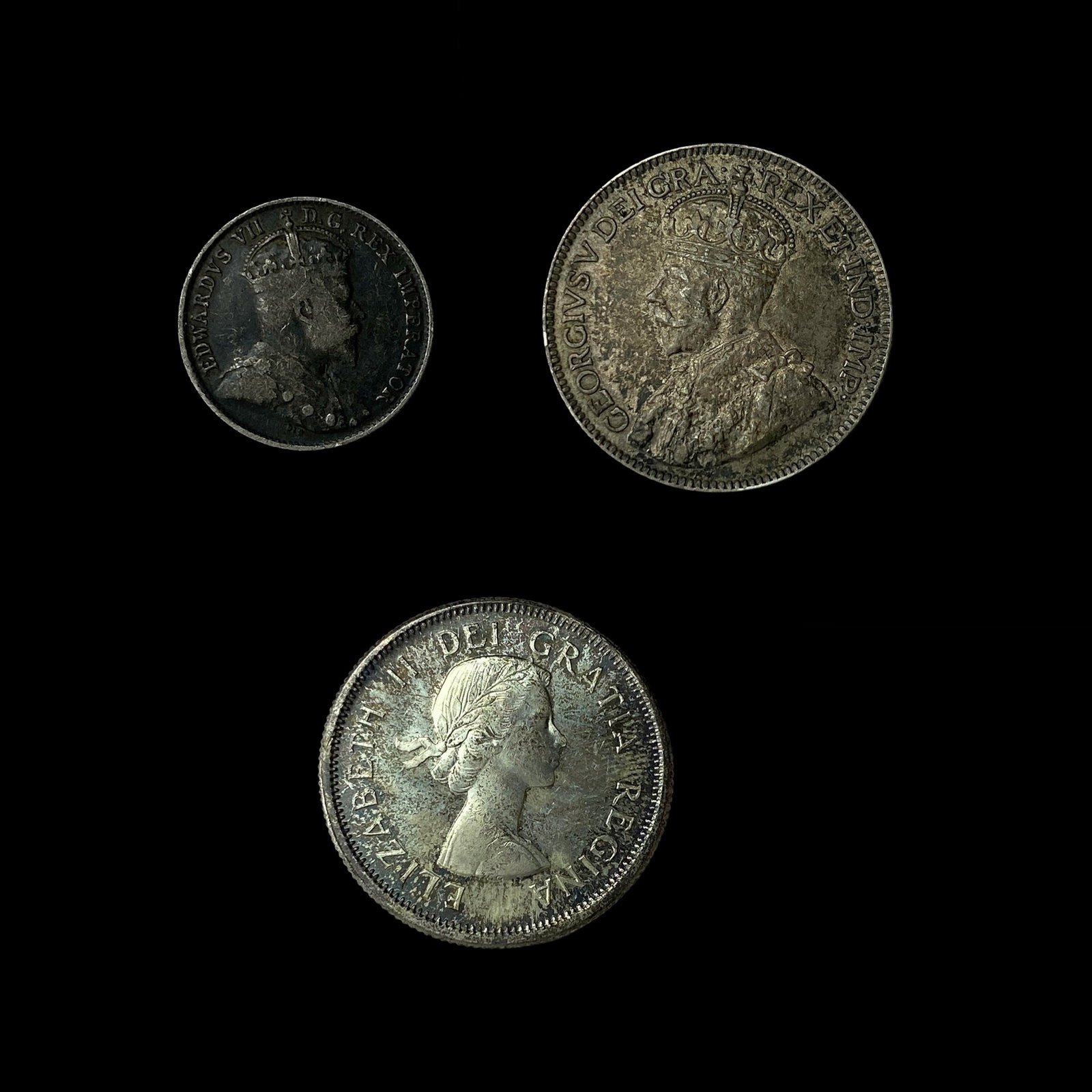 1906, 1919, 1965 Canada Silver 5 ,25 Cents UNCIRCULATED (1 of 2)