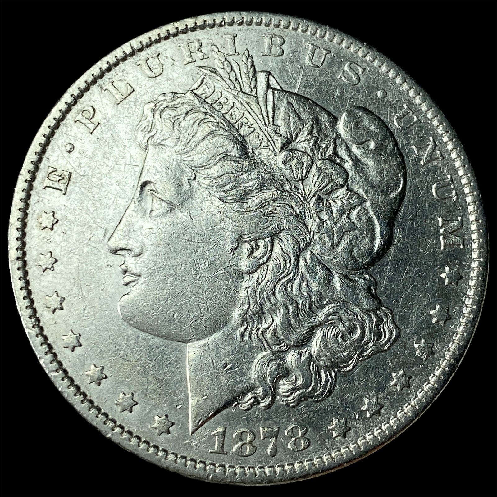 1878-S Silver Morgan Dollar CHOICE AU: 1878-S Silver Morgan Dollar CHOICE AU