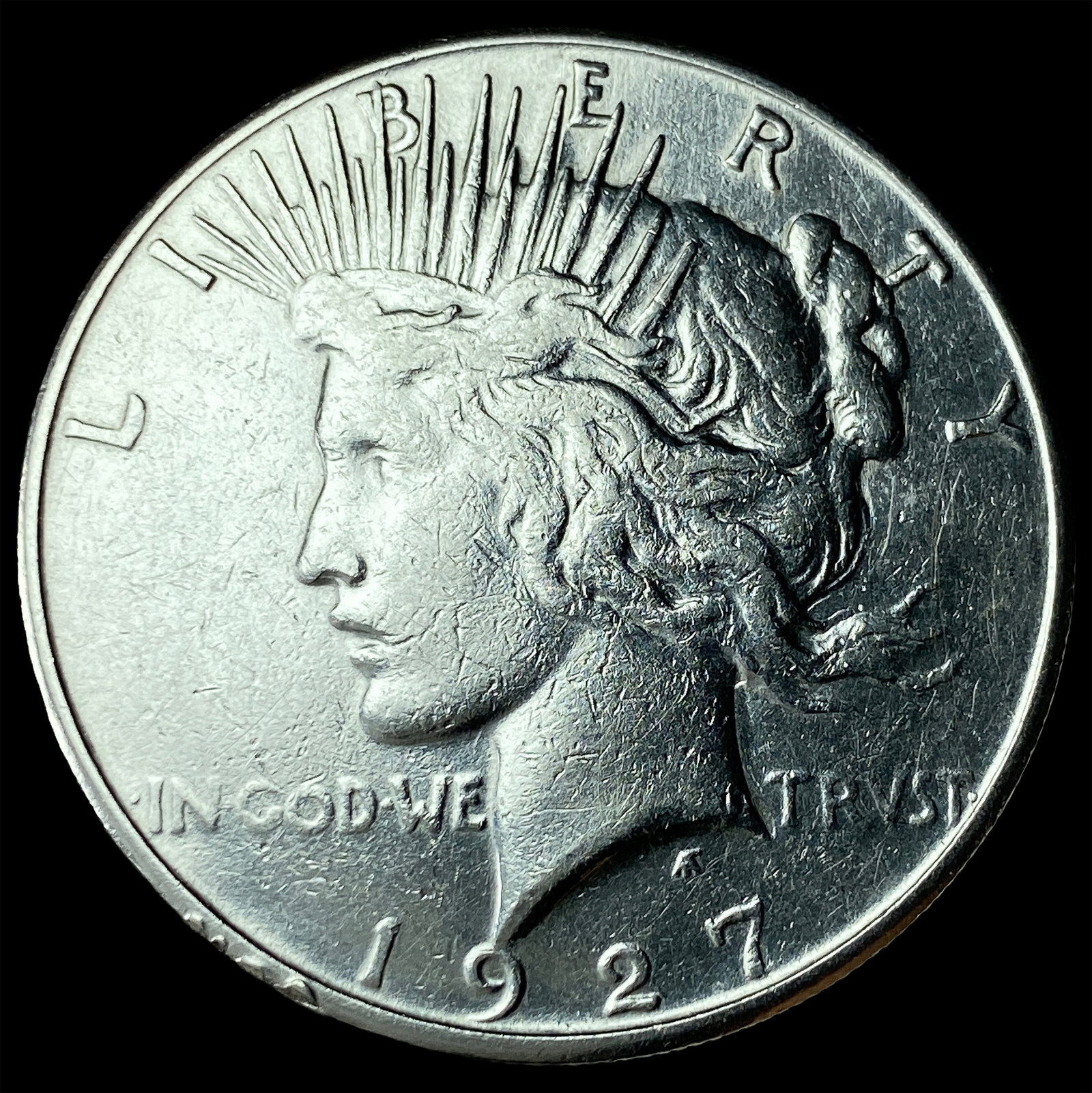 1927-S Silver Peace Dollar CLOSELY UNCIRCULATED: 1927-S Silver Peace Dollar CLOSELY UNCIRCULATED