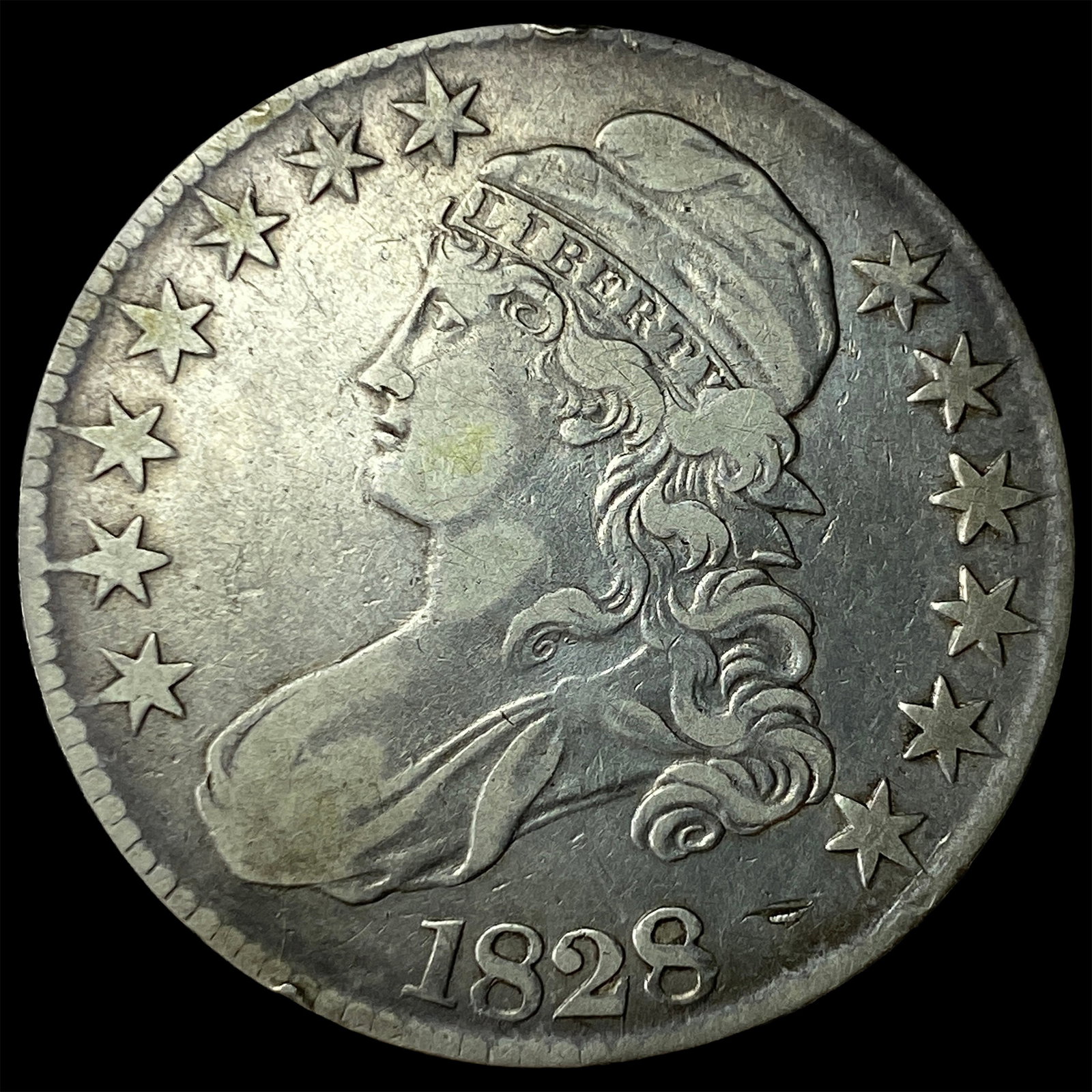 1828 Capped Bust Half Dollar CLOSELY UNCIRCULATED (1 of 2)