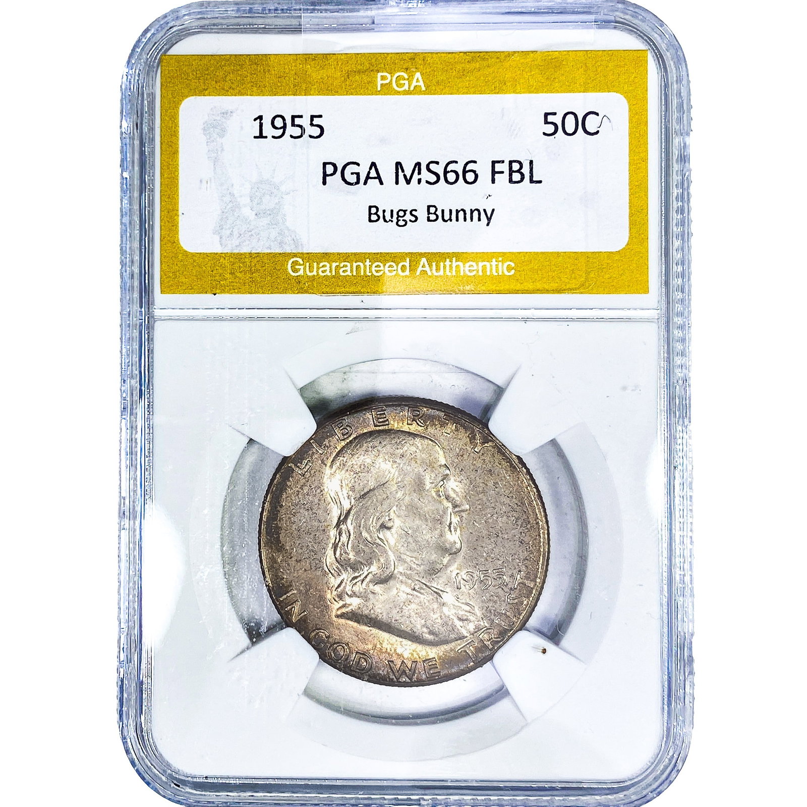 1955 Franklin Half Dollar PGA MS66 FBL Bugs Bunny (1 of 2)