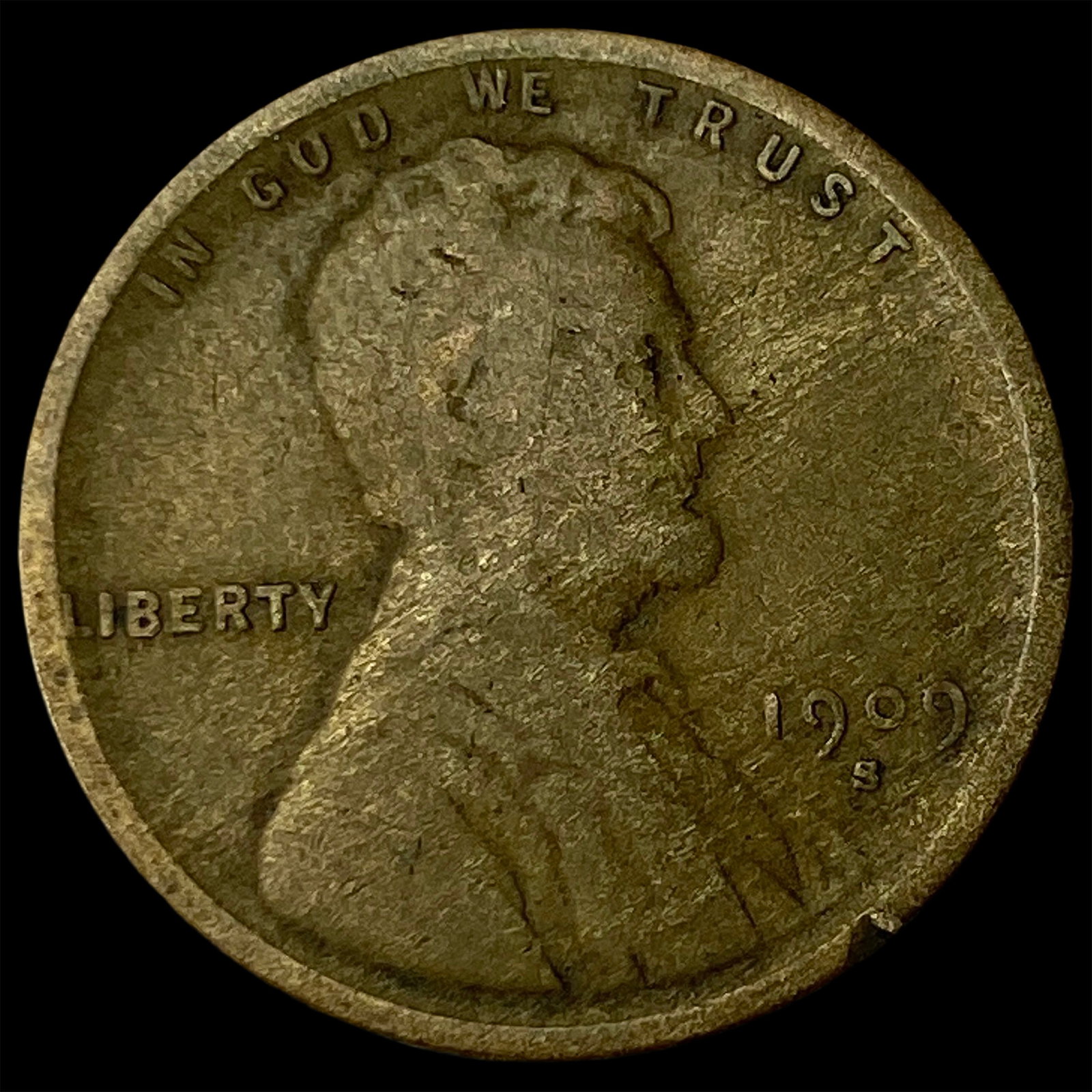 1909-S Lincoln Wheat Cent LIGHTLY CIRCULATED: 1909-S Lincoln Wheat Cent LIGHTLY CIRCULATED