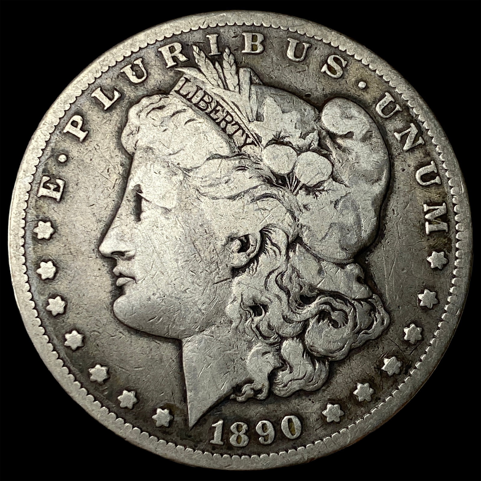 1890-CC Silver Morgan Dollar LIGHTLY CIRCULATED: 1890-CC Silver Morgan Dollar LIGHTLY CIRCULATED
