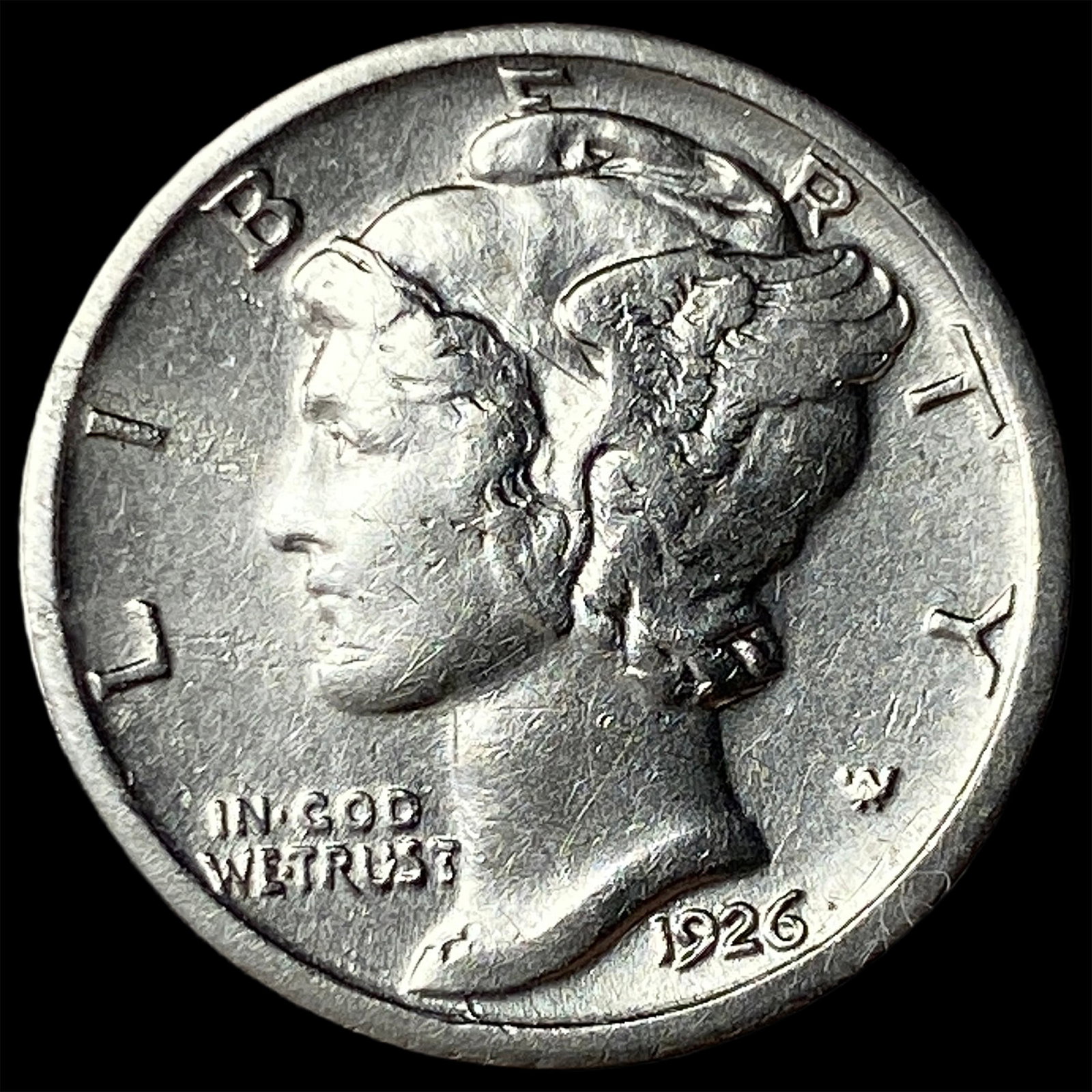 1926-S Silver Mercury Dime CLOSELY UNCIRCULATED (1 of 2)