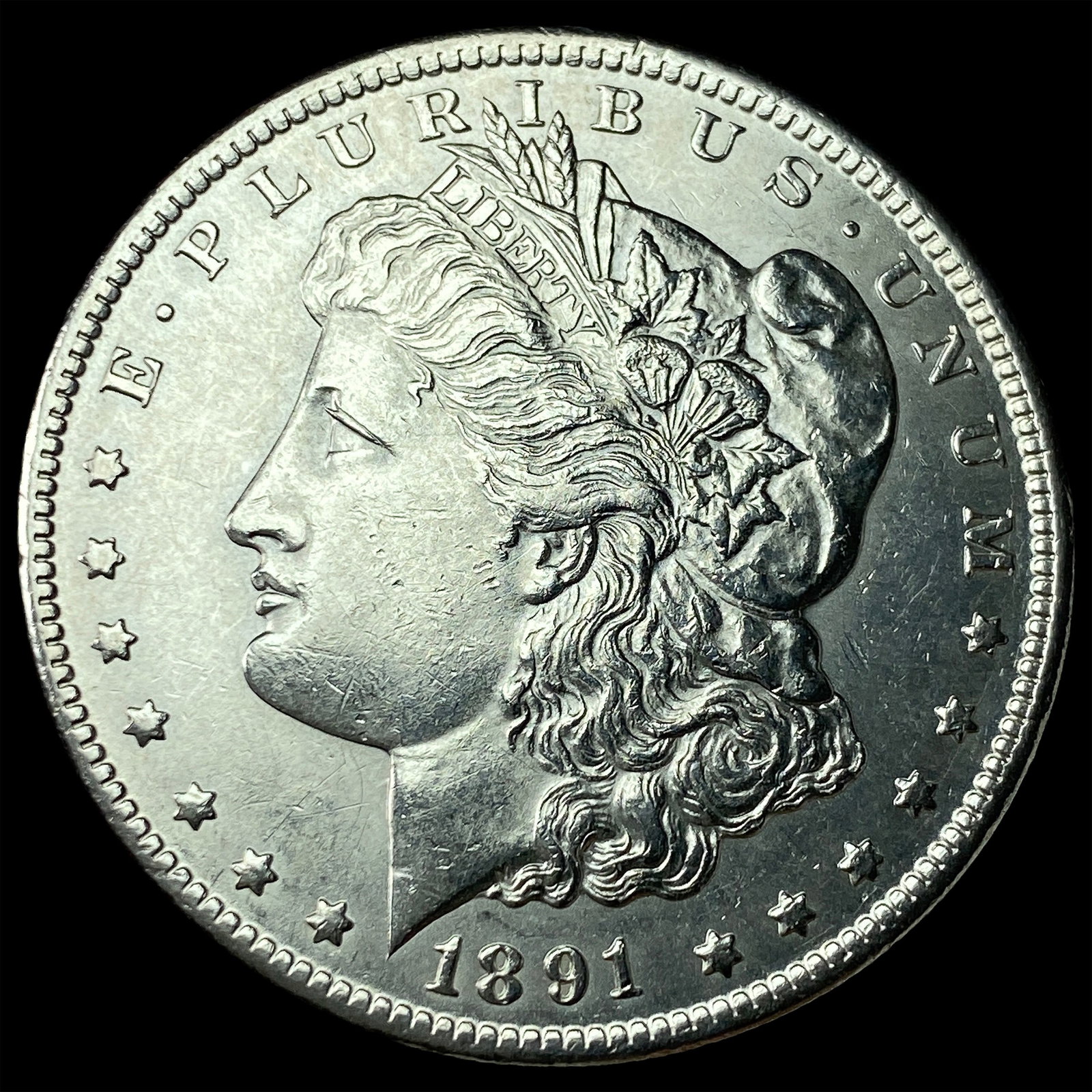 1891-CC Silver Morgan Dollar CLOSELY UNCIRCULATED (1 of 2)