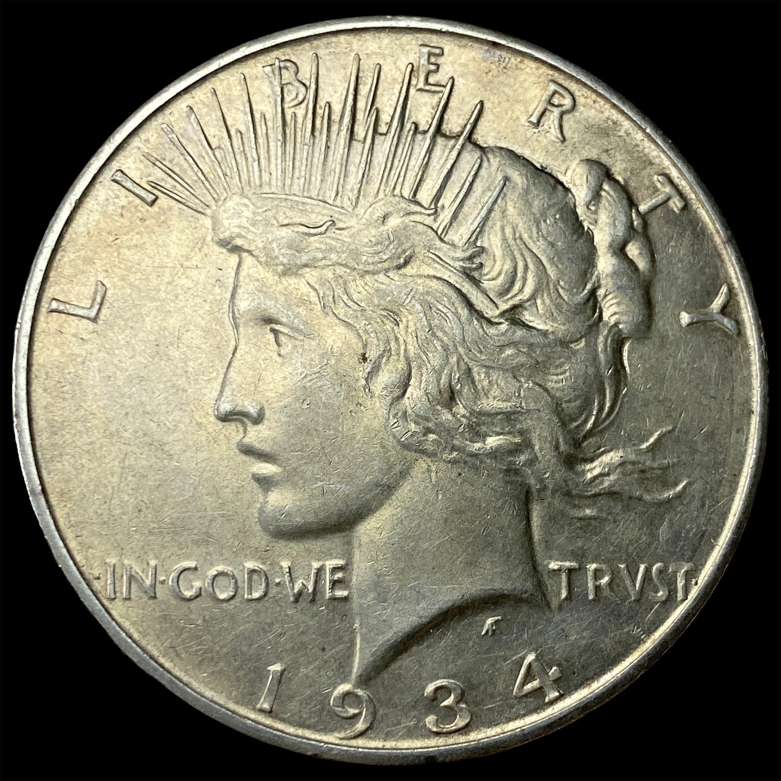 1934-D Silver Peace Dollar NEARLY UNCIRCULATED: 1934-D Silver Peace Dollar NEARLY UNCIRCULATED