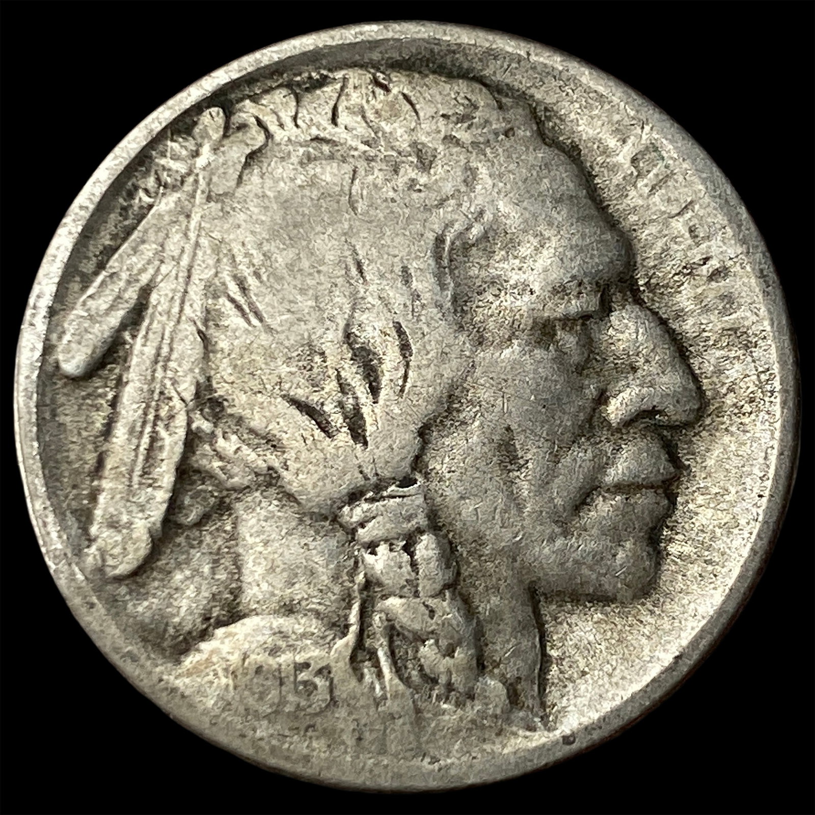 1913-S Type 1 Buffalo Nickel LIGHTLY CIRCULATED: 1913-S Type 1 Buffalo Nickel LIGHTLY CIRCULATED