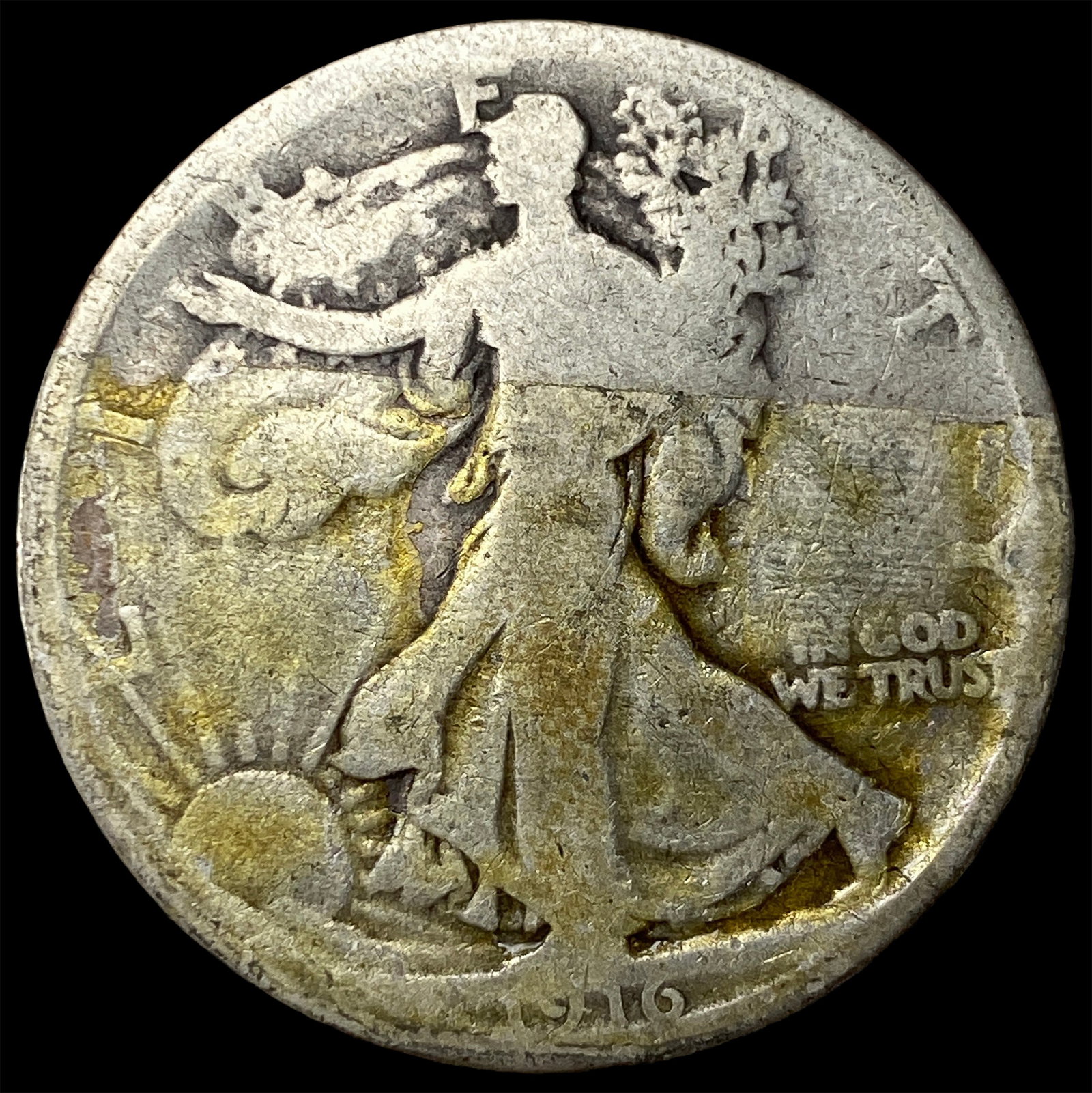 1916 Walking Liberty Half Dollar NICELY CIRCULATED: 1916 Walking Liberty Half Dollar NICELY CIRCULATED