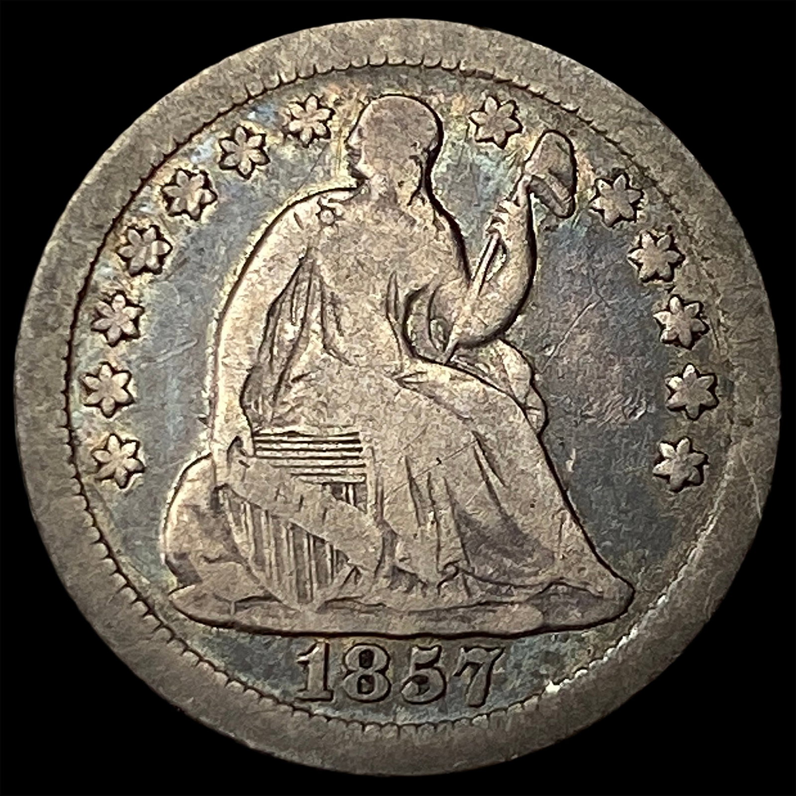 1857-O Silver Half Dime LIGHTLY CIRCULATED (1 of 2)