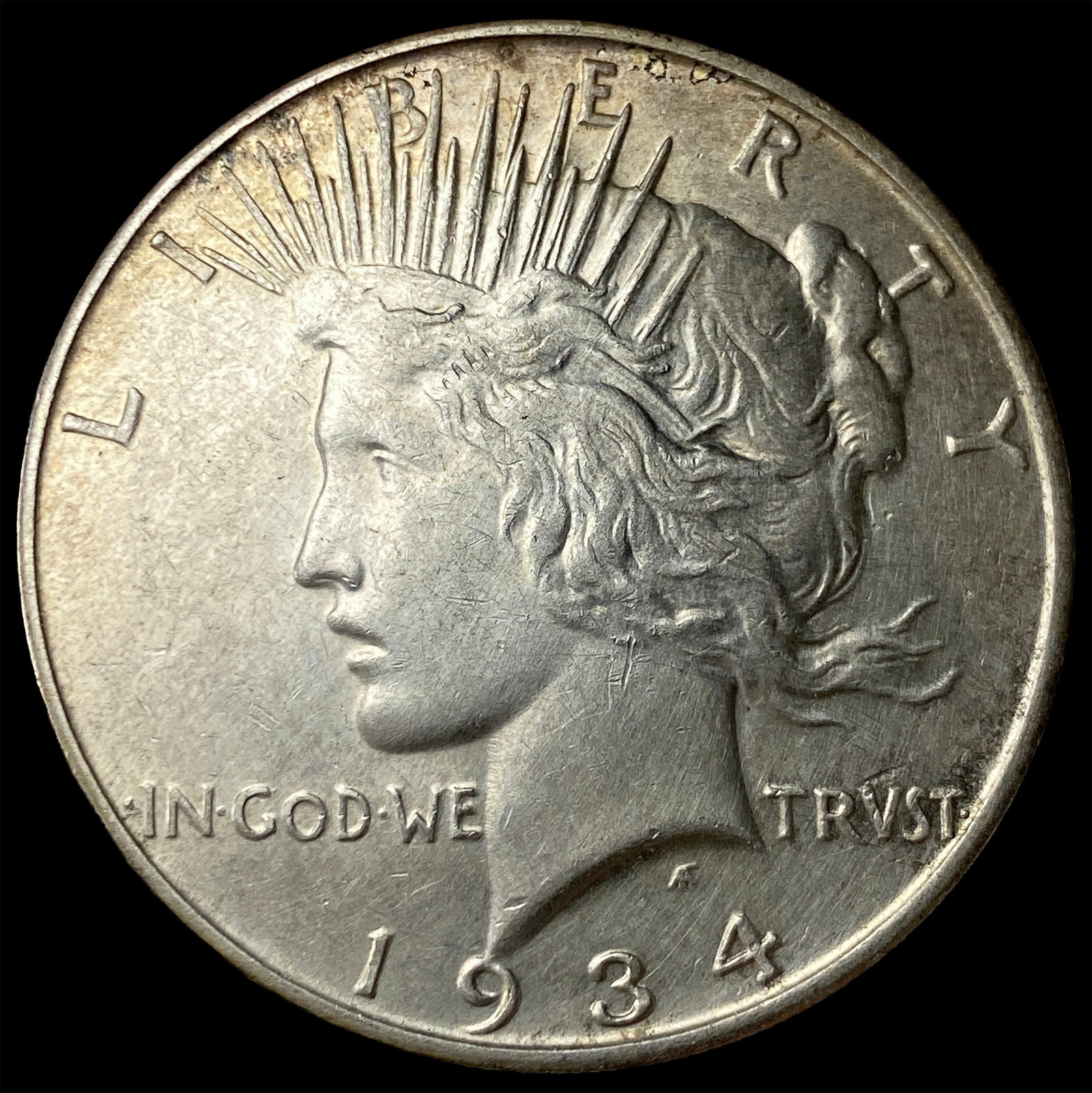 1934 Silver Peace Dollar CLOSELY UNCIRCULATED: 1934 Silver Peace Dollar CLOSELY UNCIRCULATED