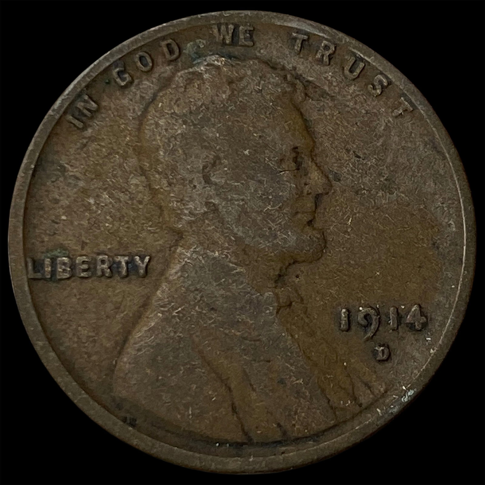 1914-D Lincoln Wheat Cent NEARLY UNCIRCULATED (1 of 2)