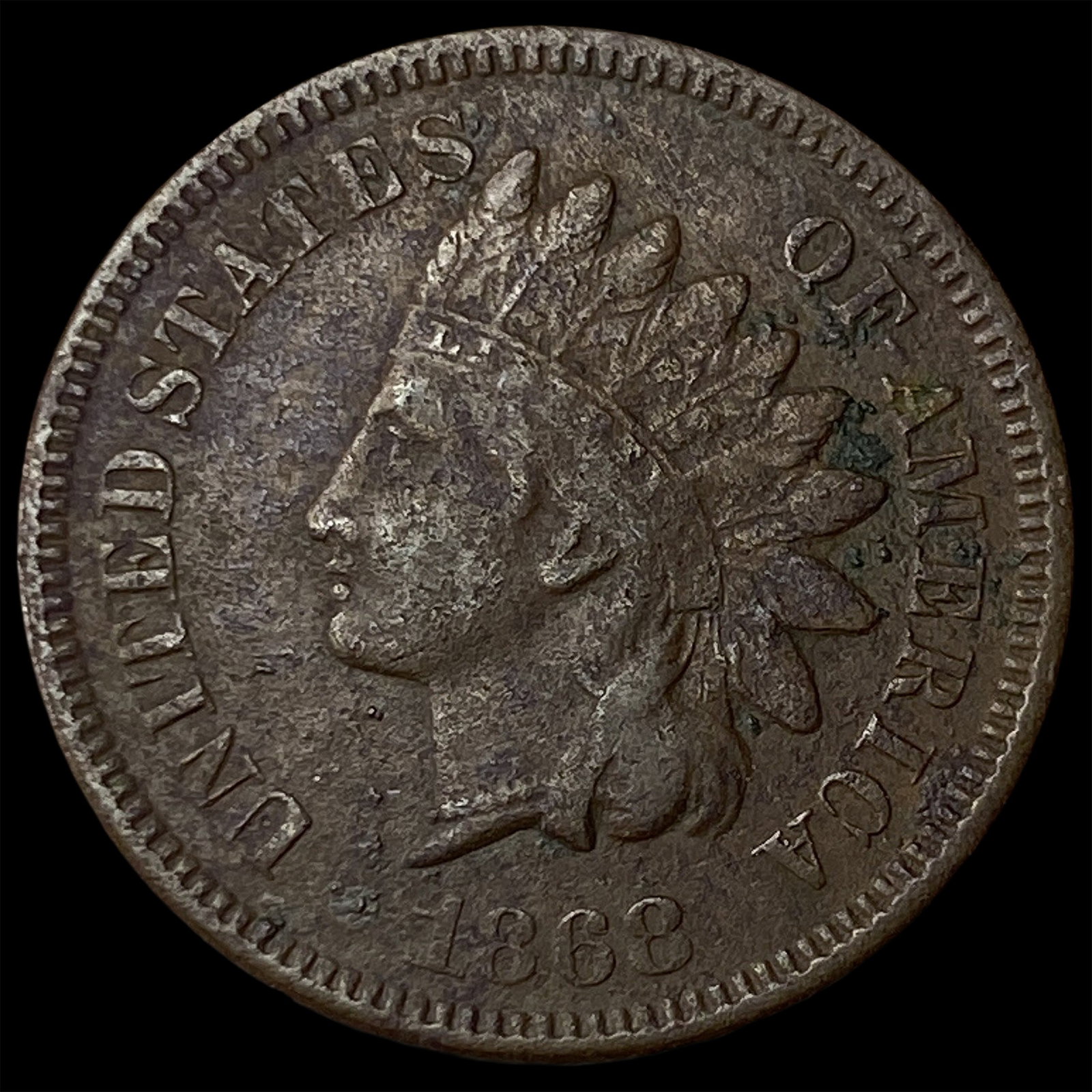 1868 Indian Head Cent LIGHTLY CIRCULATED: 1868 Indian Head Cent LIGHTLY CIRCULATED