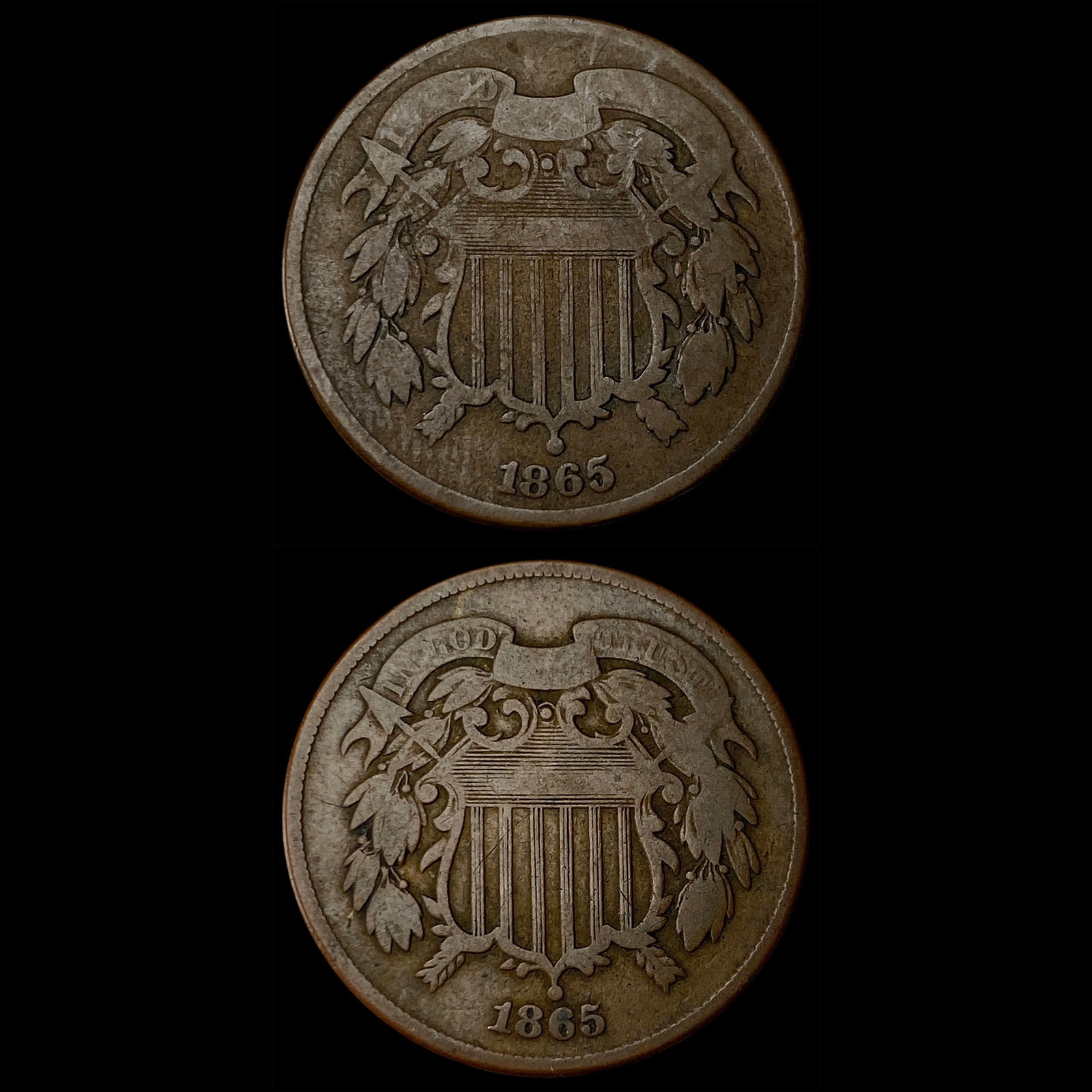 1865 Two-Cent Piece LIGHTLY CIRCULATED (1 of 2)