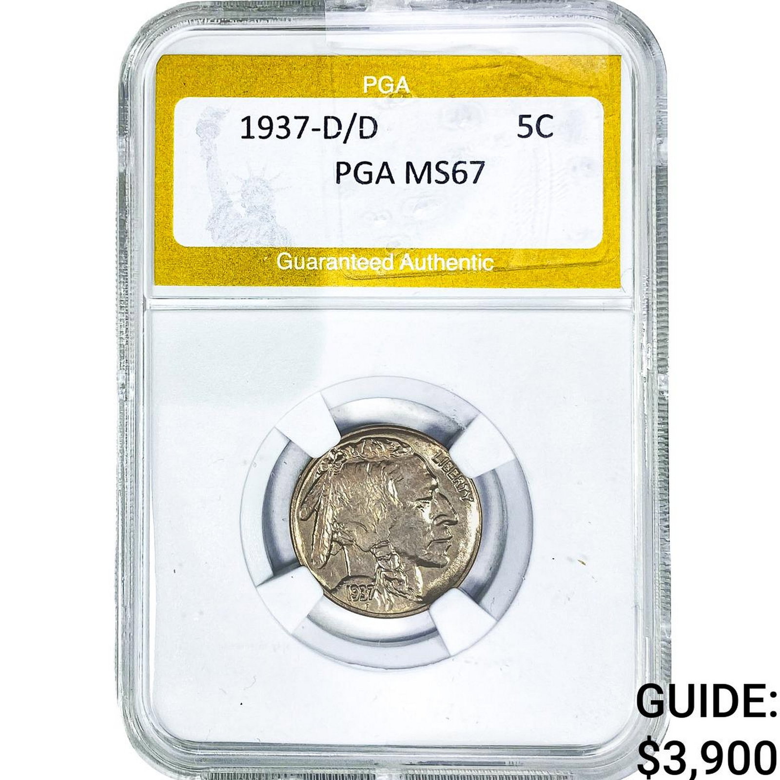 1937-D/D Buffalo Nickel PGA MS67 (1 of 2)