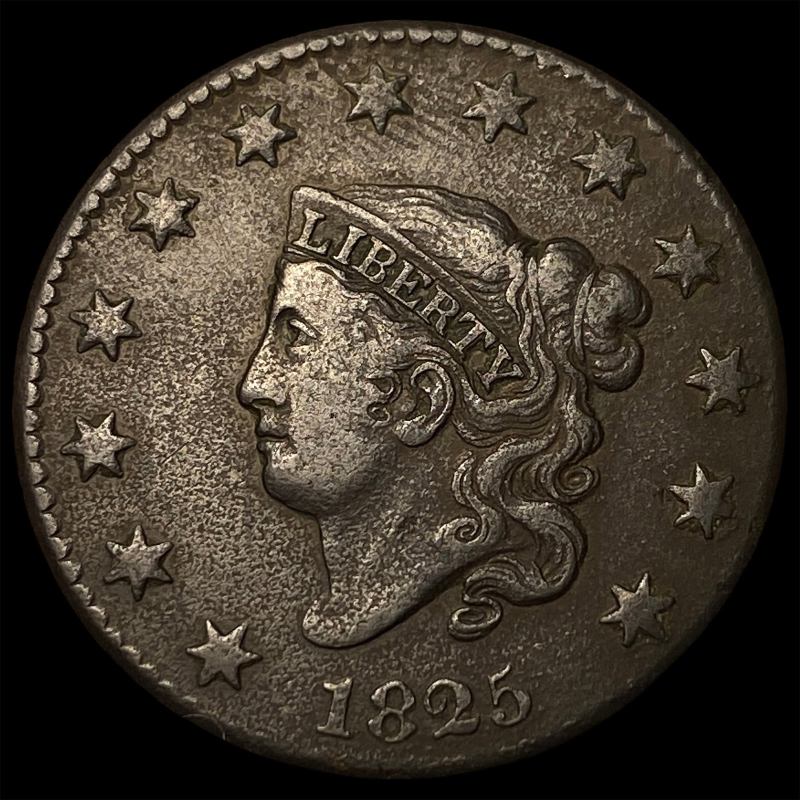 1825 Coronet Head Large Cent LIGHTLY CIRCULATED (1 of 2)