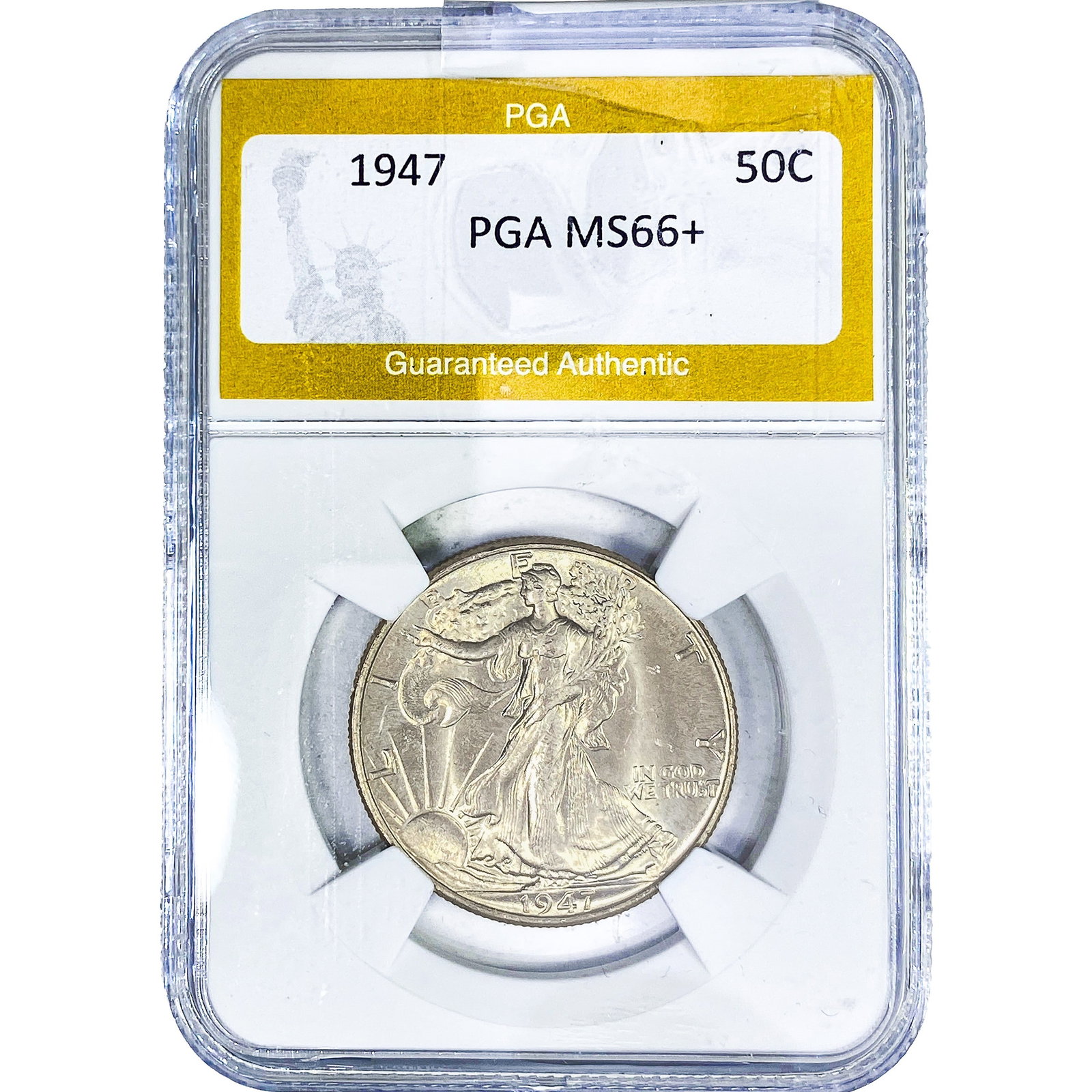 1947 Walking Liberty Half Dollar PGA MS66+ (1 of 2)