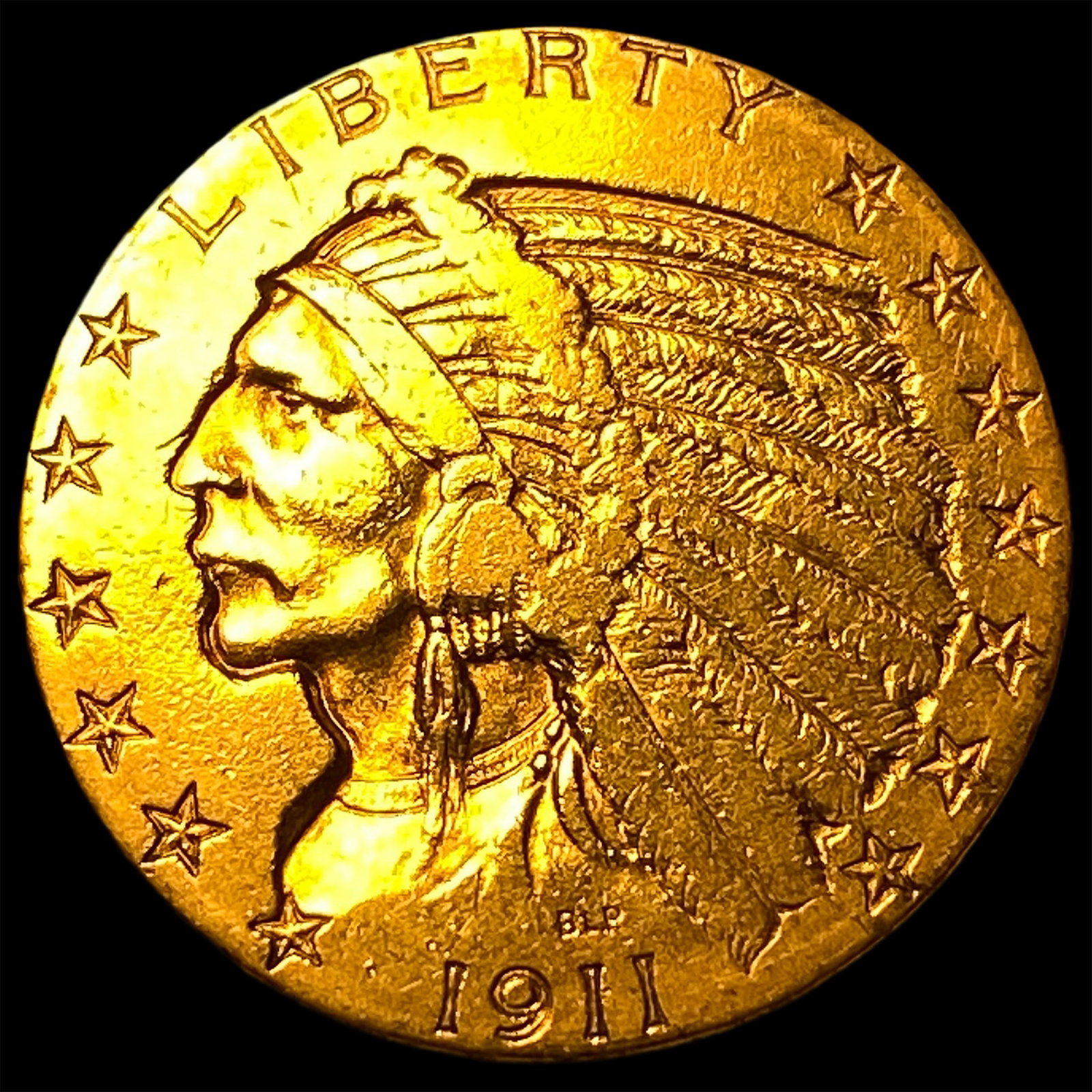 1911 Indian Head Half Eagle $5 Gold CLOSELY UNCIRCULATED (1 of 2)