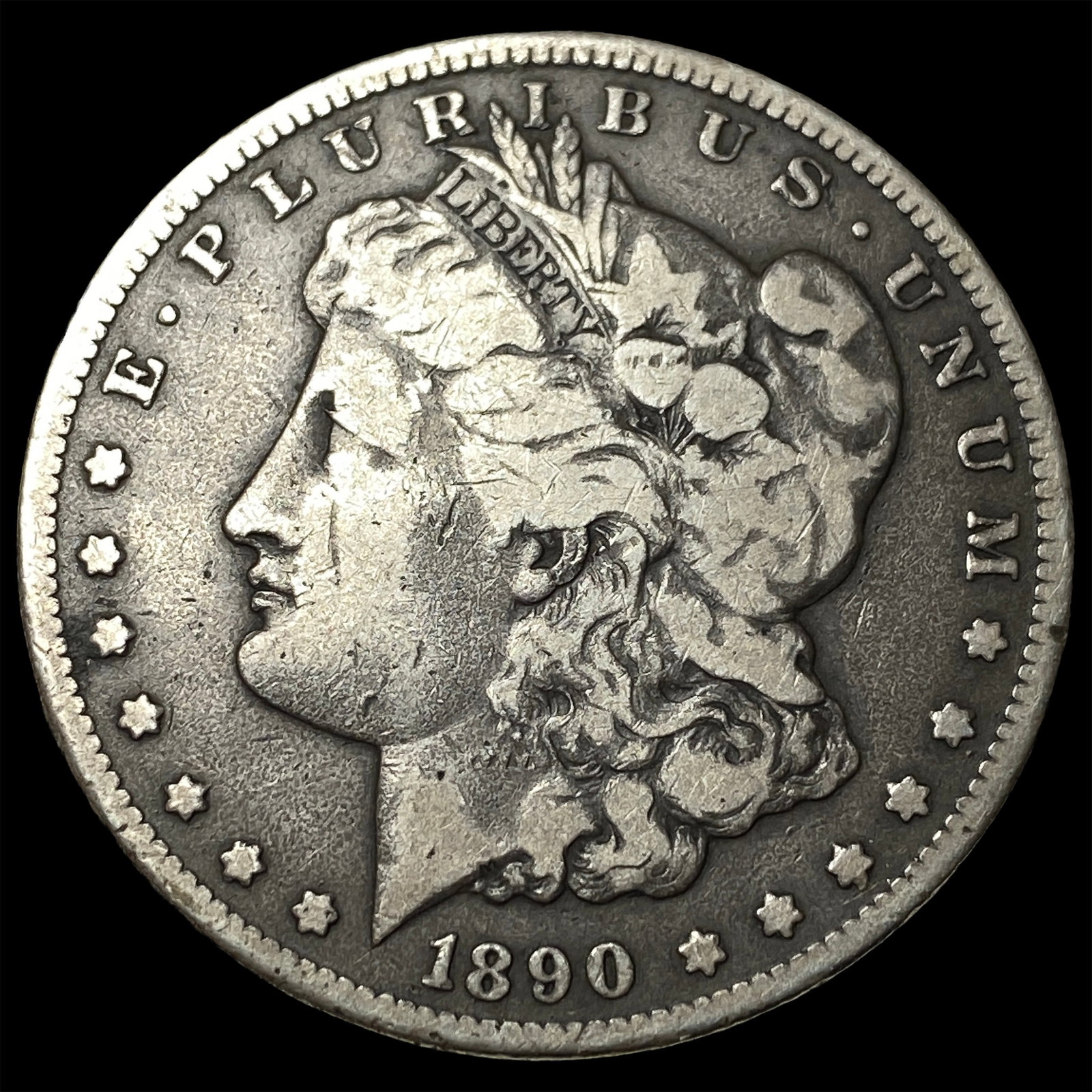 1890-CC Silver Morgan Dollar LIGHTLY CIRCULATED: 1890-CC Silver Morgan Dollar LIGHTLY CIRCULATED