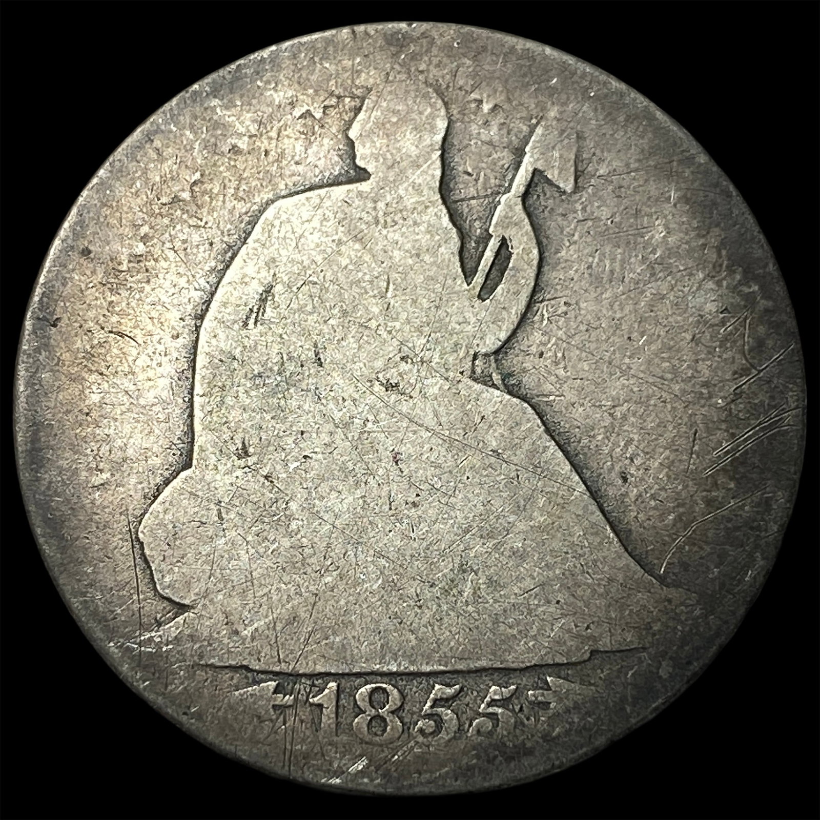 1855-O Silver Half Dollar LIGHTLY CIRCULATED: 1855-O Silver Half Dollar LIGHTLY CIRCULATED