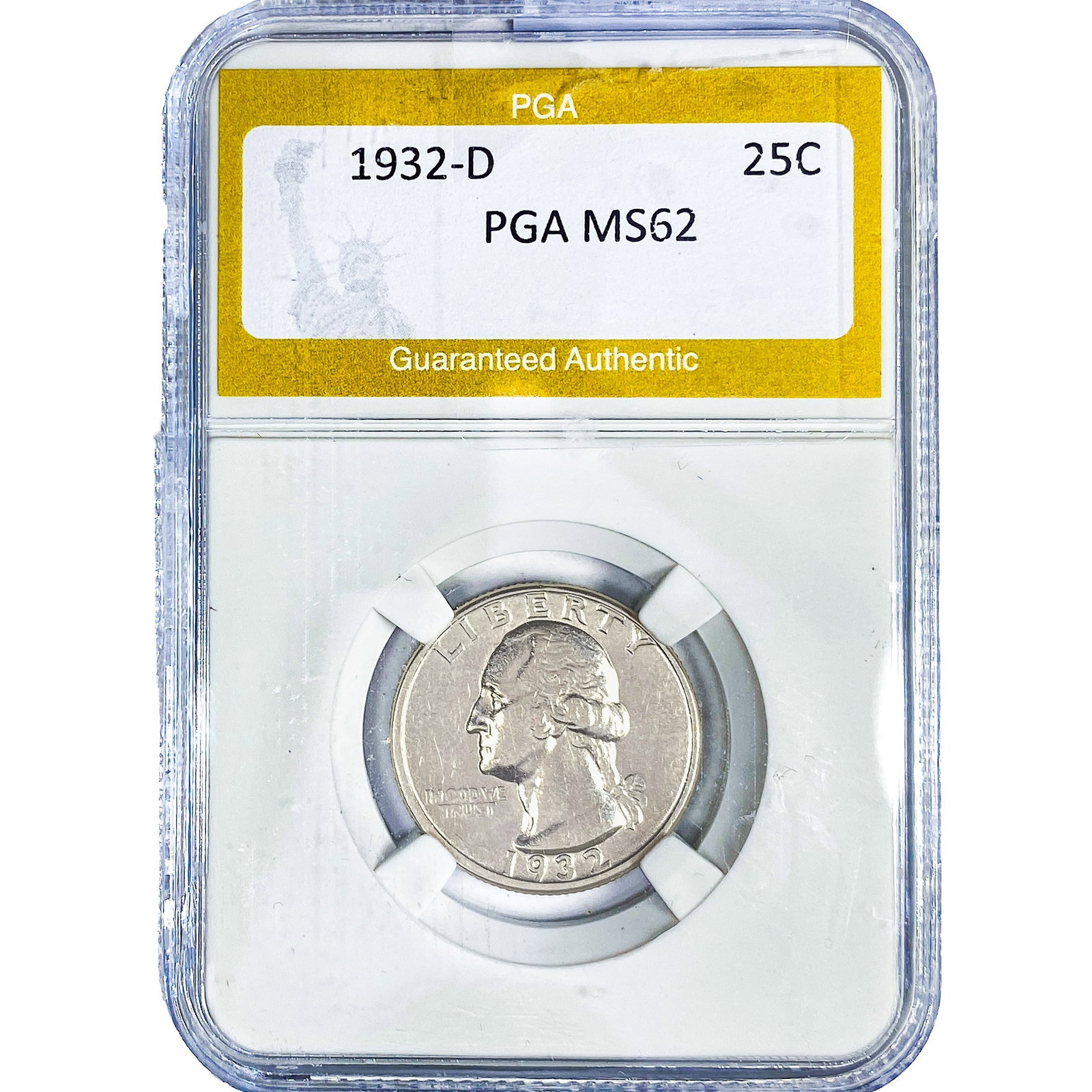 1932-D Washington Silver Quarter PGA MS62 (1 of 2)
