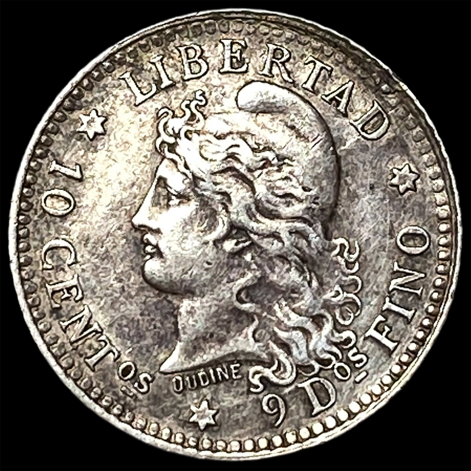 1882 Argentina Silver 10 Centavos (1 of 2)