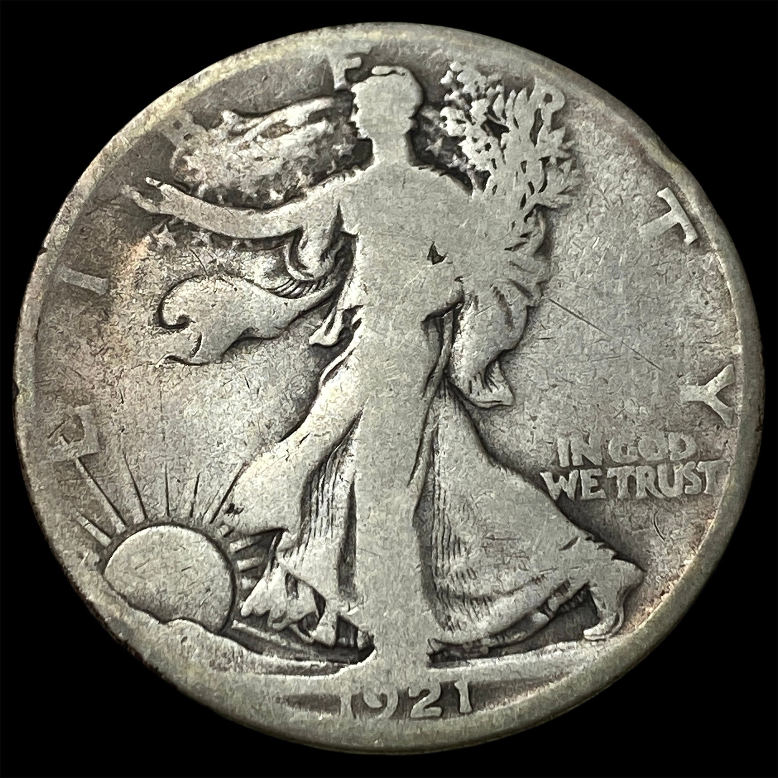 1921-S Silver Half Dollar LIGHTLY CIRCULATED: 1921-S Silver Half Dollar LIGHTLY CIRCULATED