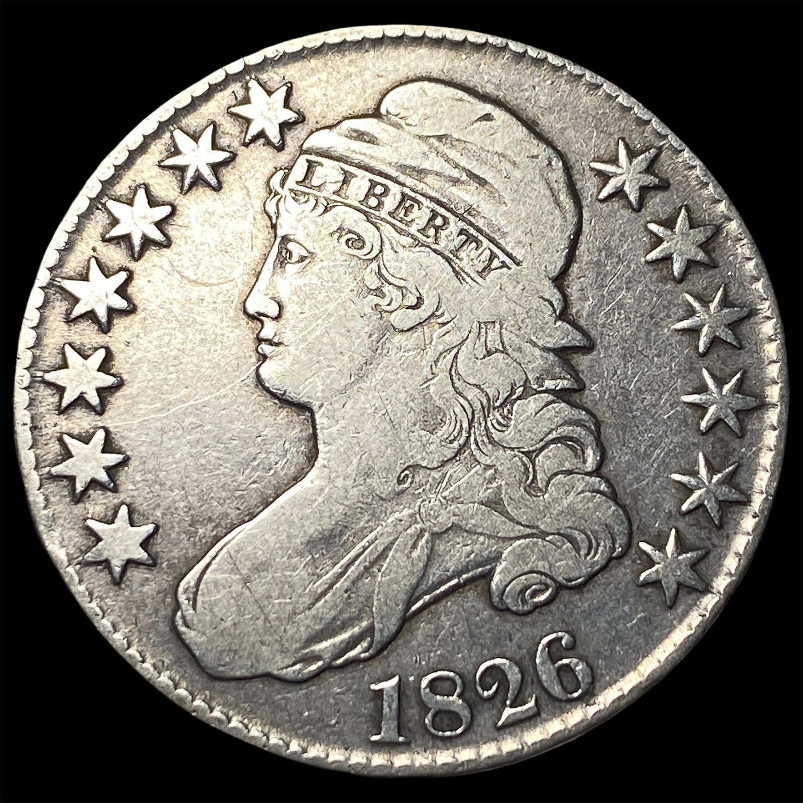 1826 Capped Bust Half Dollar LIGHTLY CIRCULATED (1 of 2)