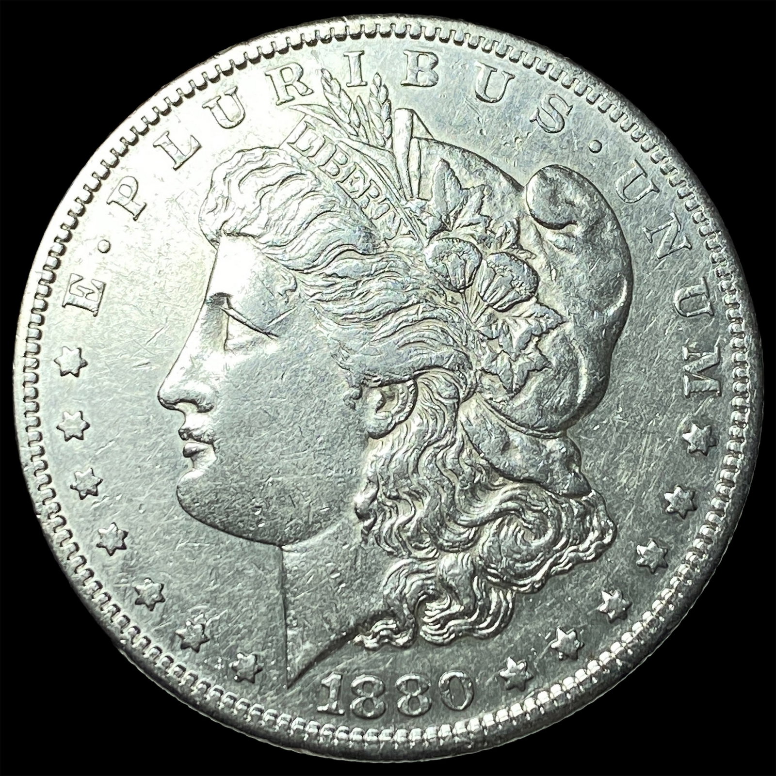 1880-S Silver Morgan Dollar CLOSELY UNCIRCULATED (1 of 2)