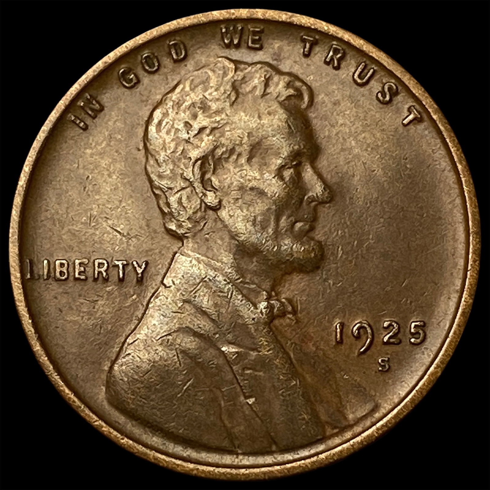 1925-S Lincoln Wheat Cent NEARLY UNCIRCULATED (1 of 2)