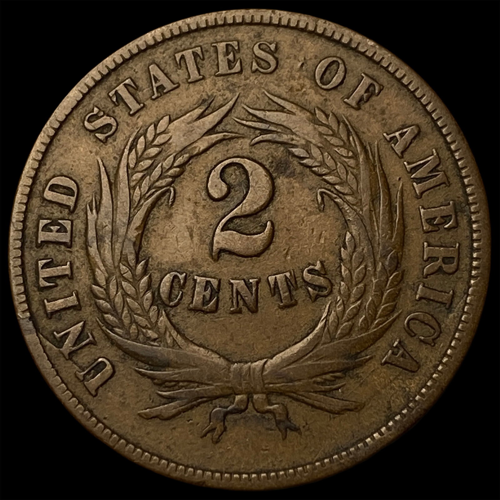 1869 Two-Cent Piece ABOUT UNCIRCULATED - 2