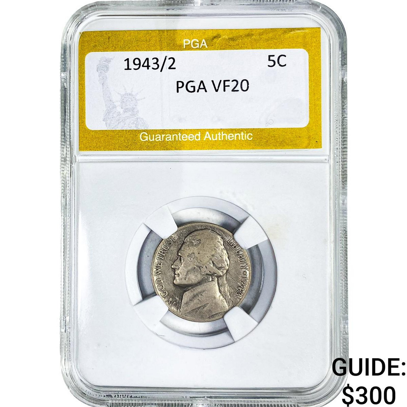 1943/2 Jefferson Nickel PGA VF20 (1 of 2)