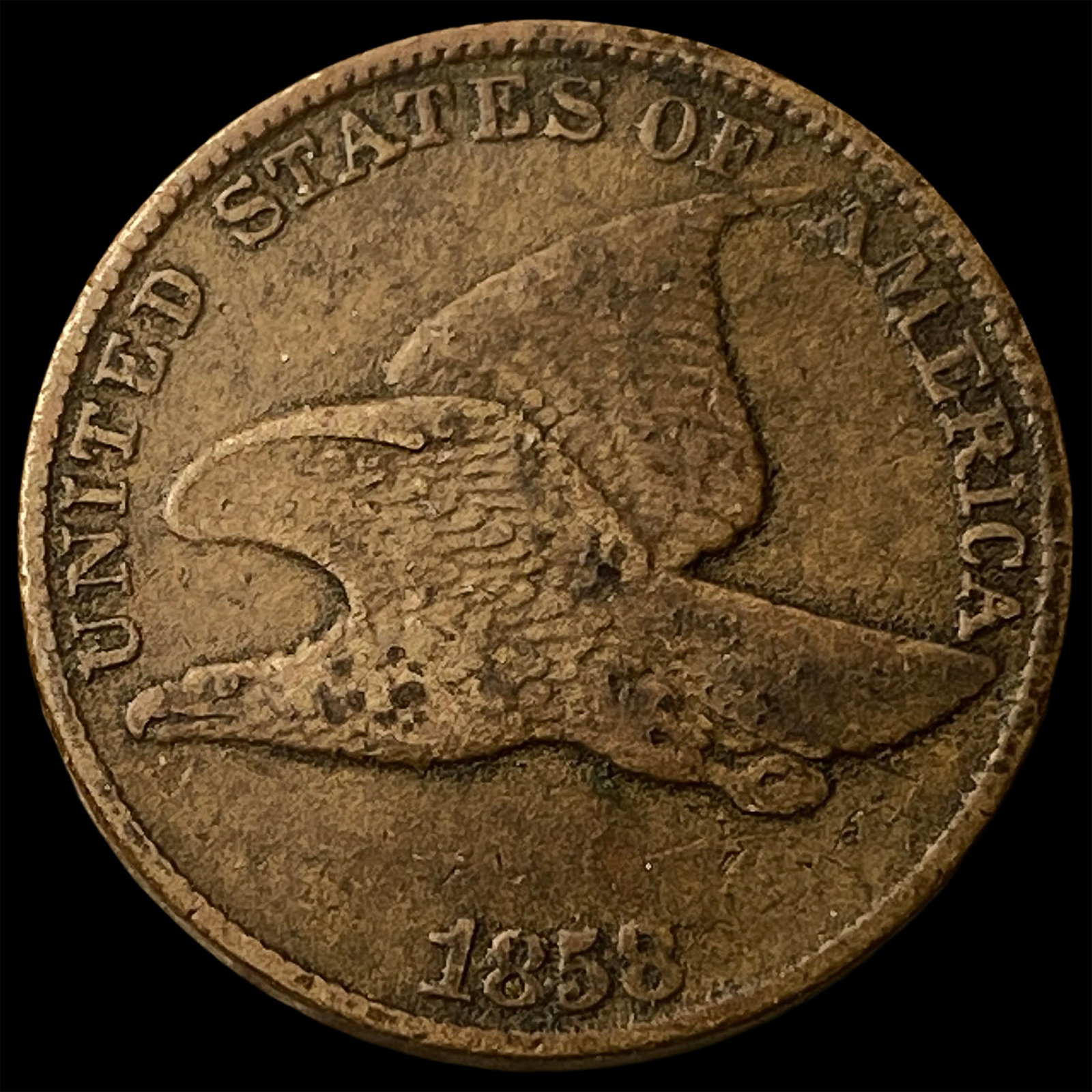 1858 Flying Eagle Cent NEARLY UNCIRCULATED: 1858 Flying Eagle Cent NEARLY UNCIRCULATED