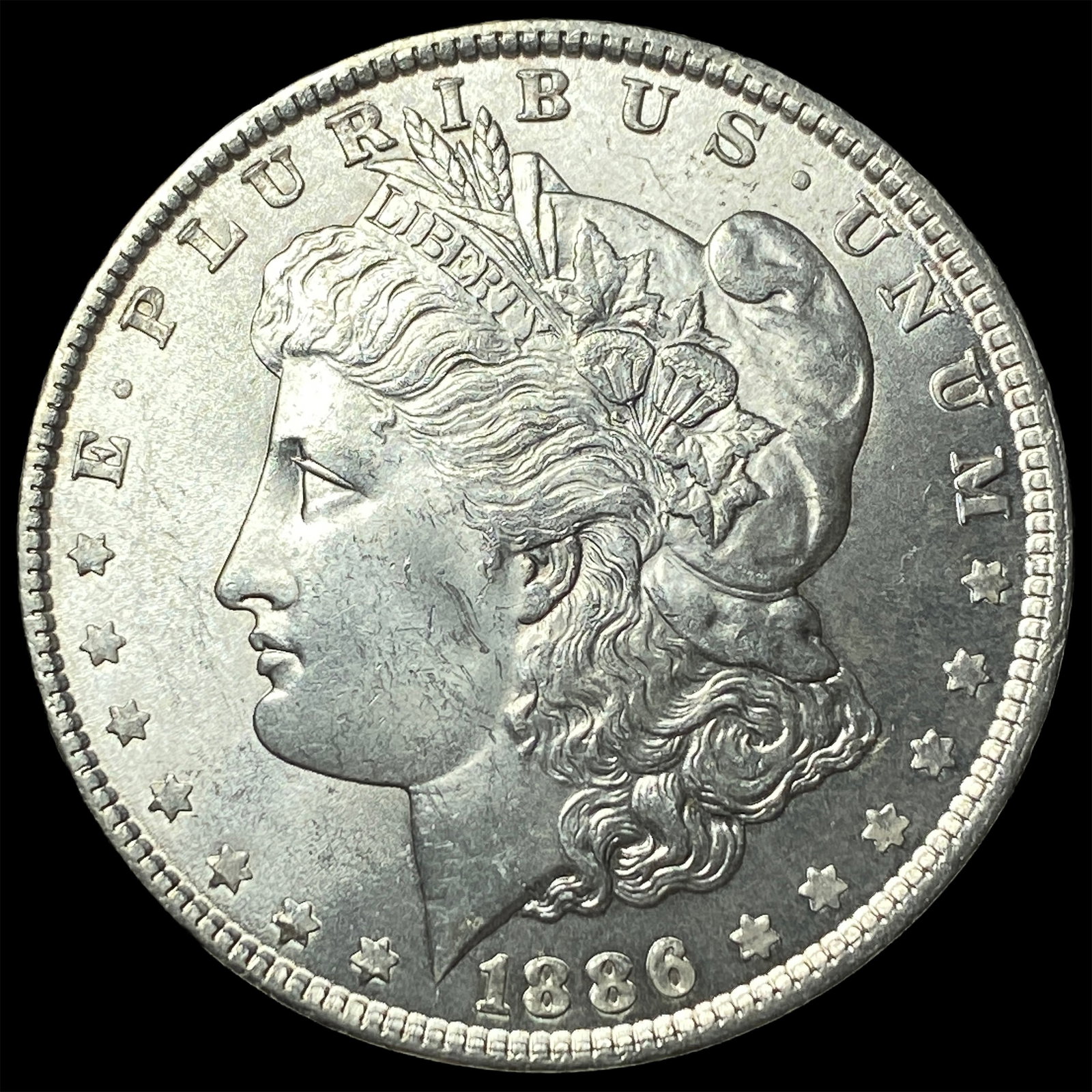 1886 Morgan Silver Dollar SUPERB GEM BU: 1886 Morgan Silver Dollar SUPERB GEM BU