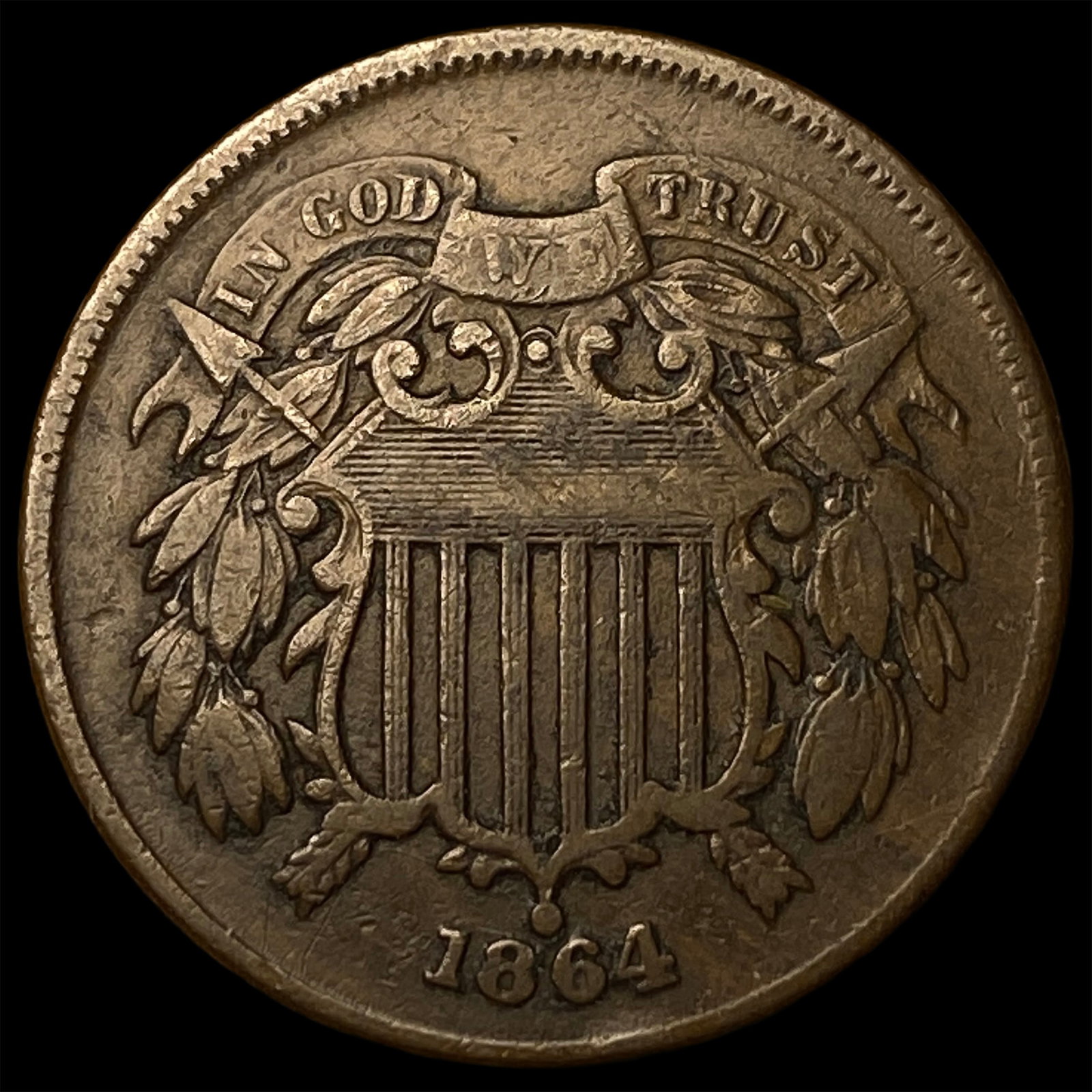 1864 Two-Cent Piece ABOUT UNCIRCULATED (1 of 2)