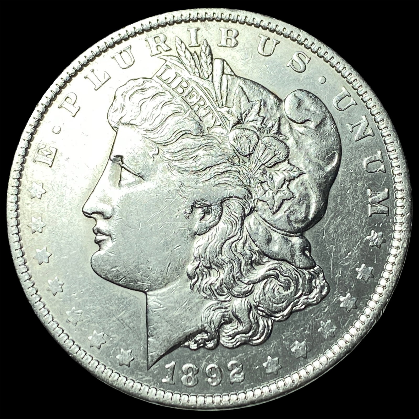 1892-S Silver Morgan Dollar CLOSELY UNCIRCULATED: 1892-S Silver Morgan Dollar CLOSELY UNCIRCULATED