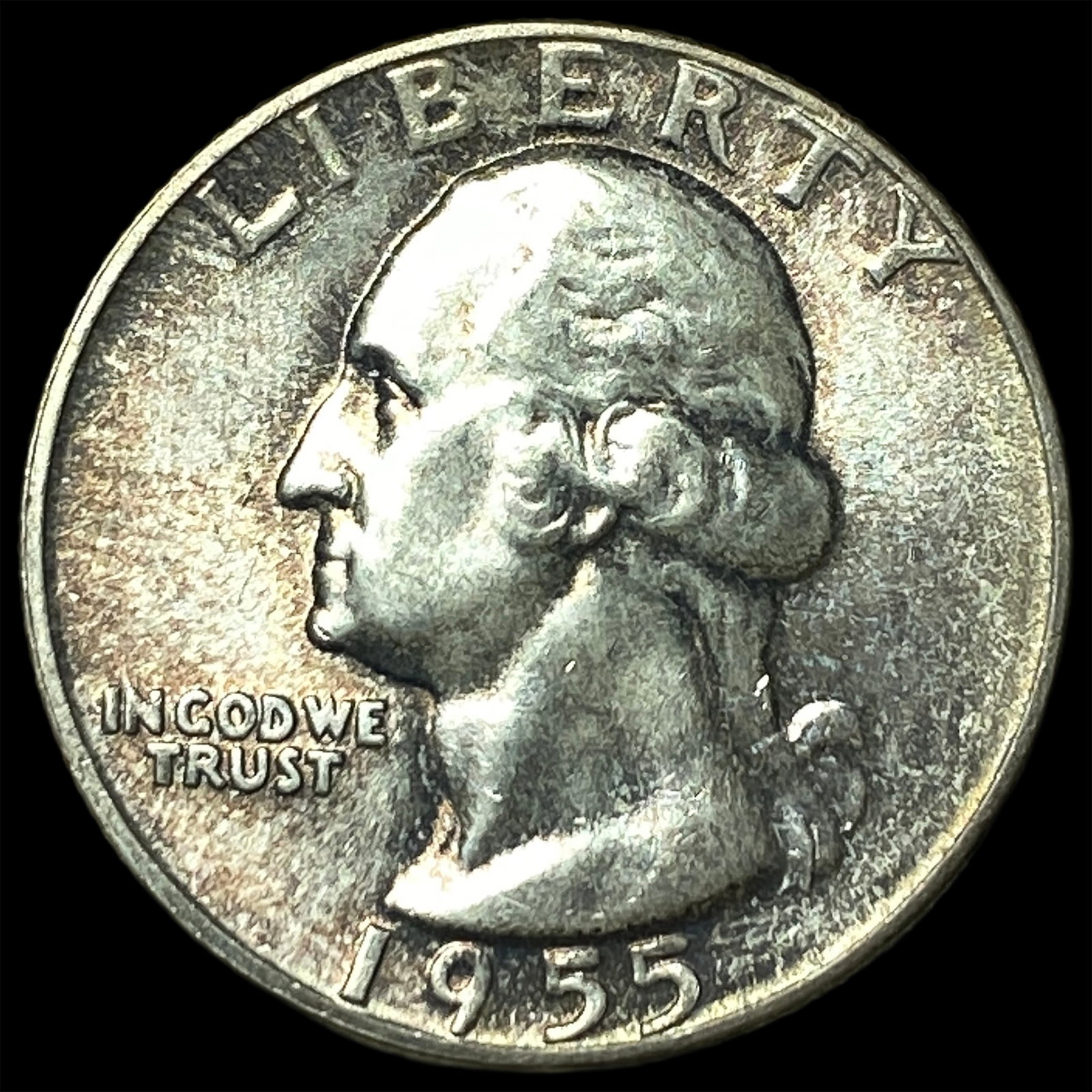 1955 Silver Washington Quarter ABOUT UNCIRCULATED (1 of 2)