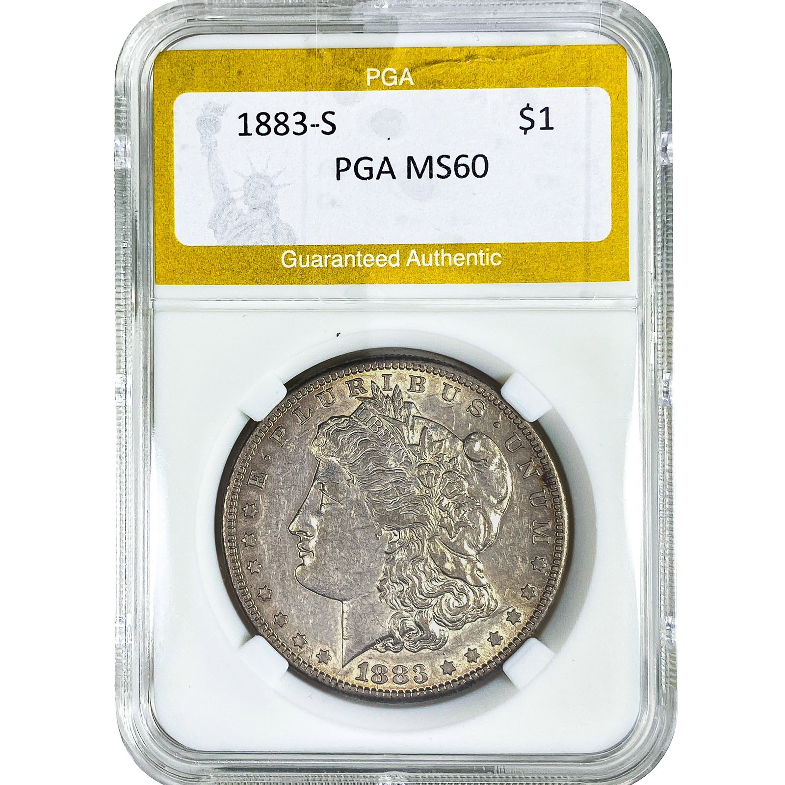 1883-S Morgan Silver Dollar PGA MS60 (1 of 2)