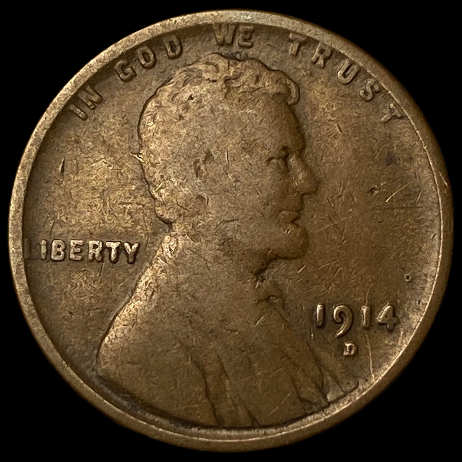 1914-D Lincoln Wheat Cent LIGHTLY CIRCULATED (1 of 2)