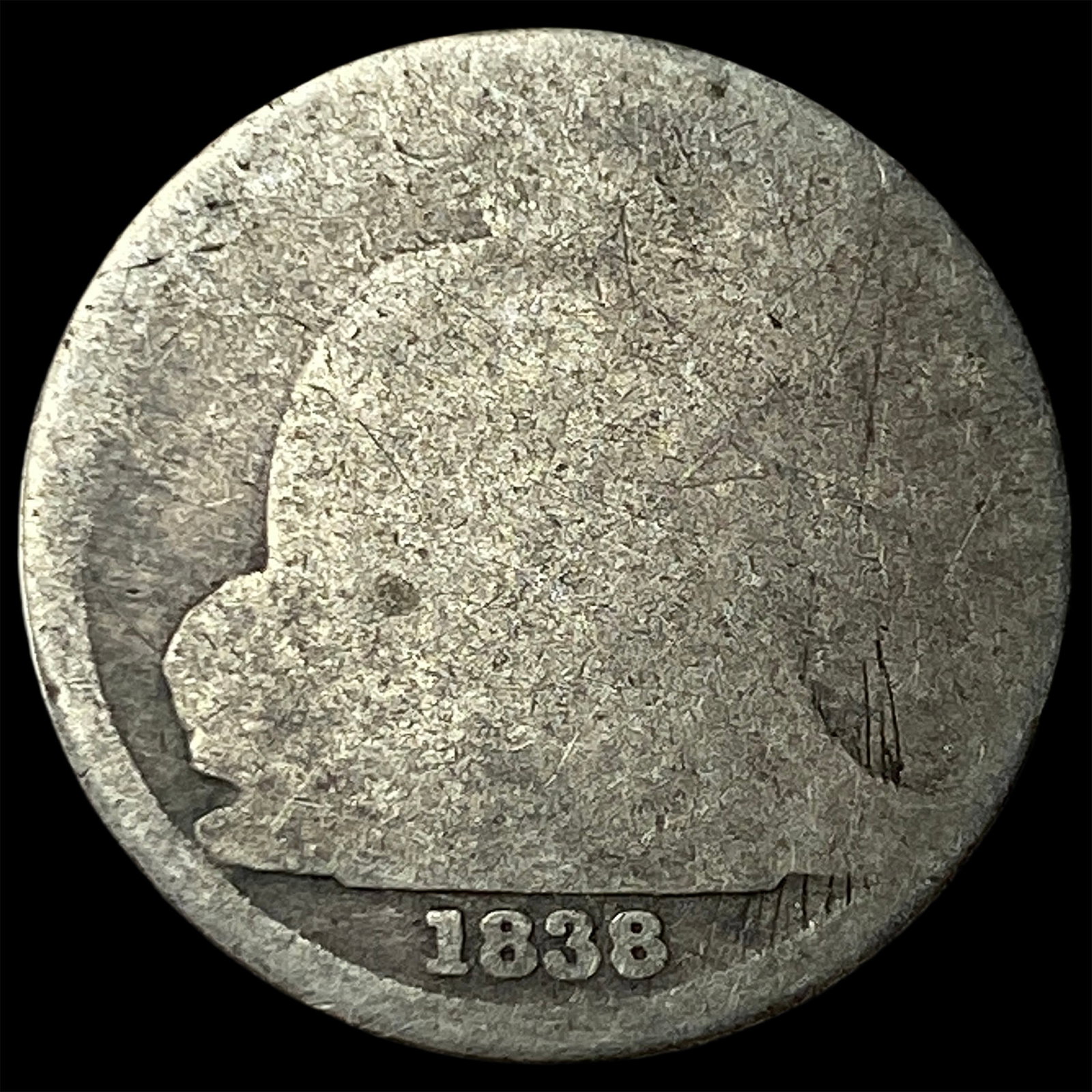 1838-O Silver Seated Liberty Dime LIGHTLY CIRCULATED (1 of 2)