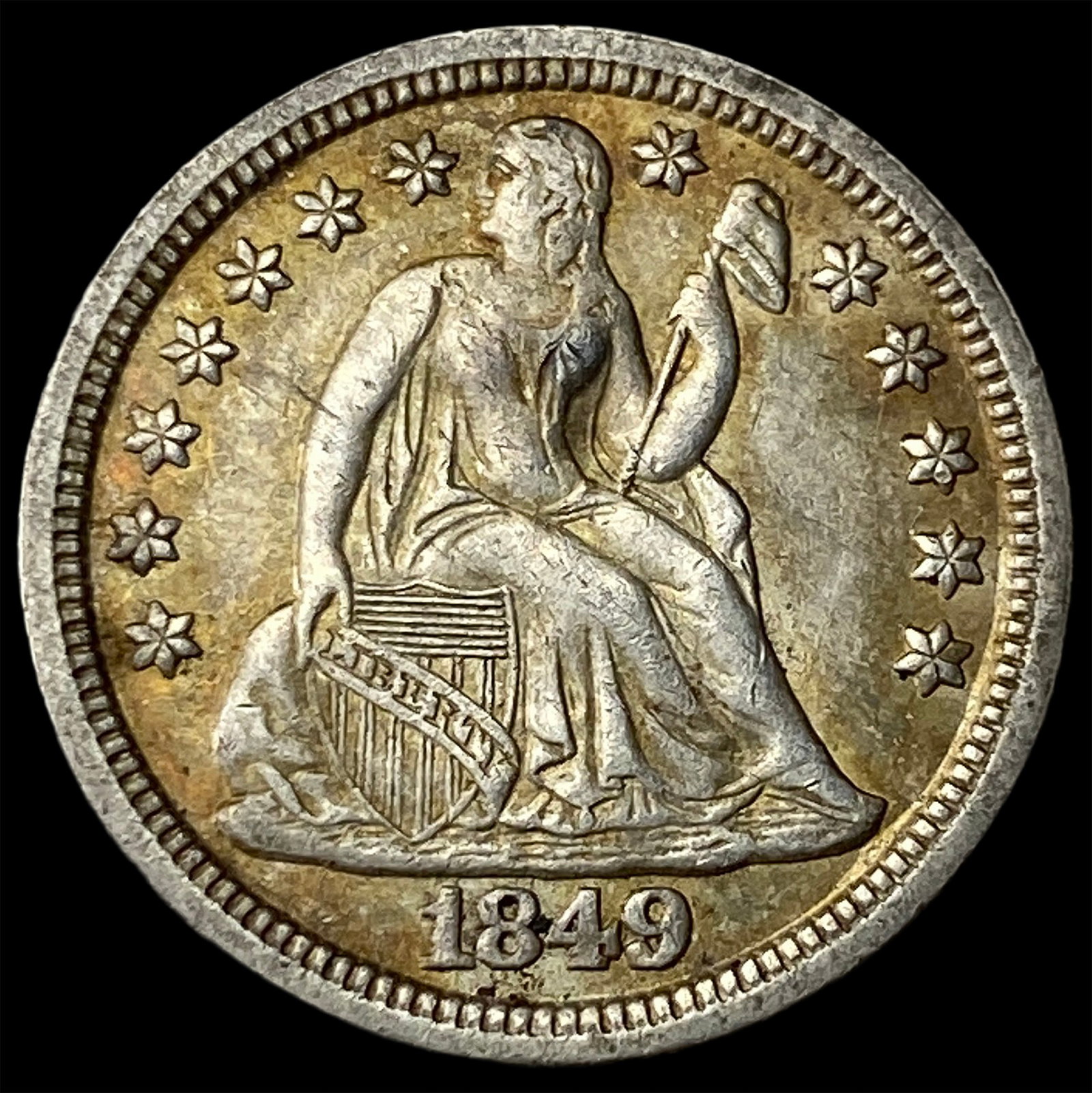 1849 Seated Liberty Dime CHOICE AU (1 of 2)