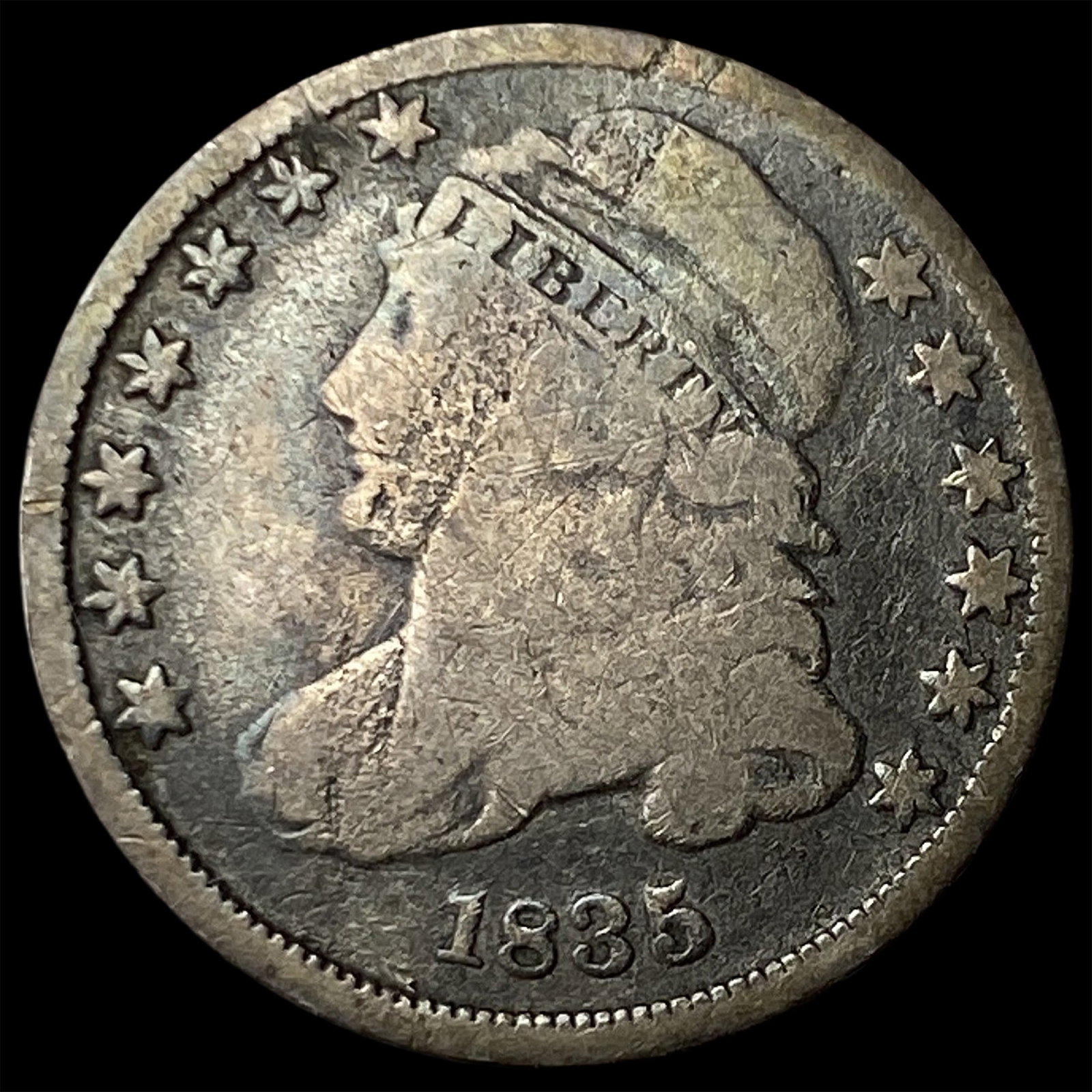 1835 Capped Bust Dime LIGHTLY CIRCULATED (1 of 2)