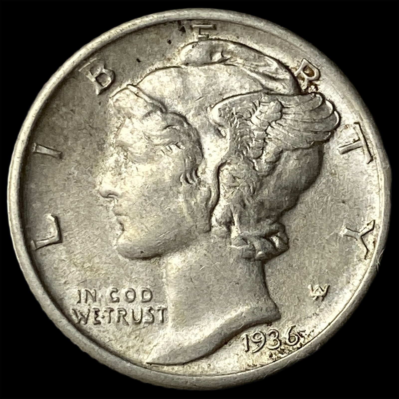 1936 Mercury Dime HIGH GRADE NEARLY UNCIRCULATED: 1936 Mercury Dime HIGH GRADE NEARLY UNCIRCULATED