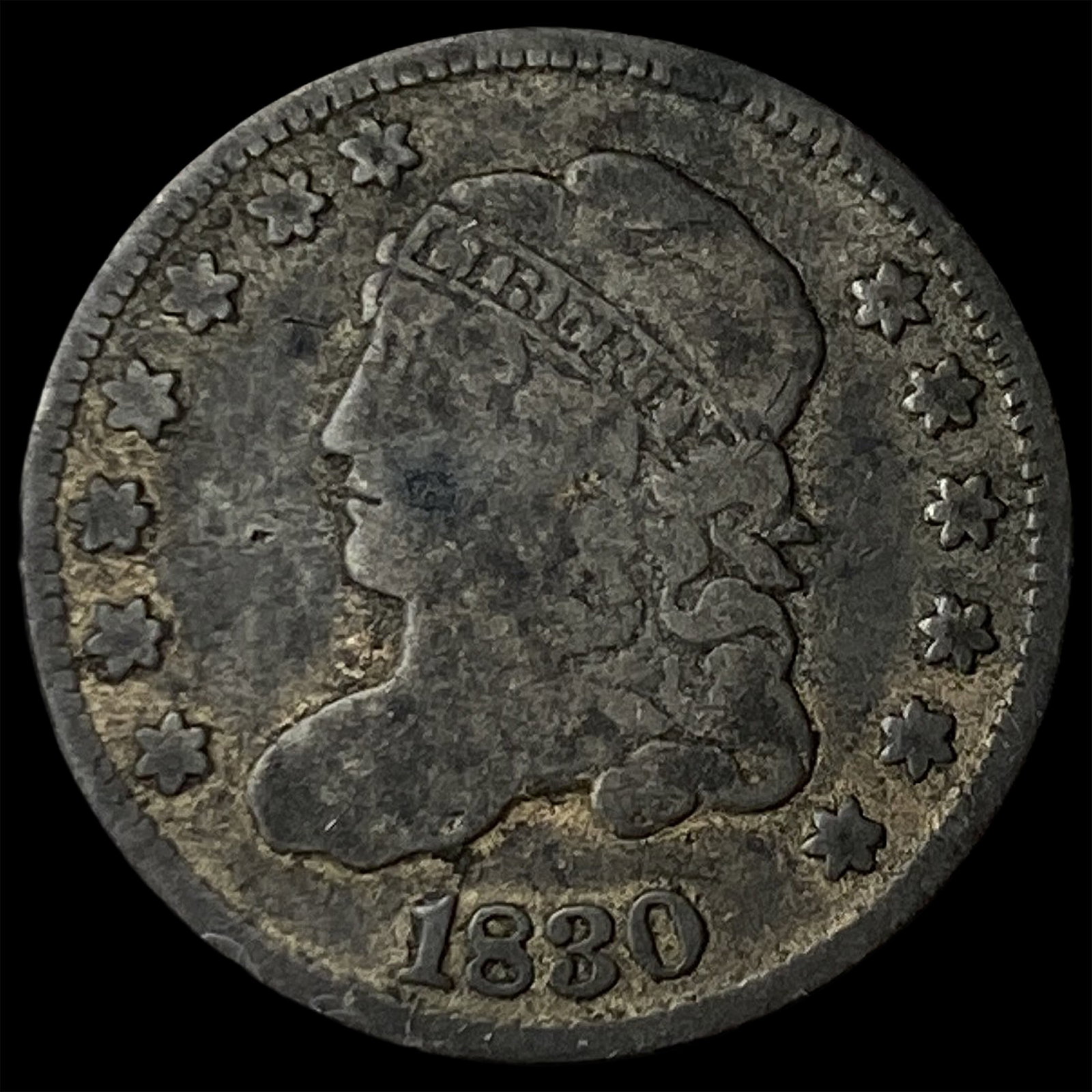 1830 Capped Bust Half Dime NICELY CIRCULATED (1 of 2)