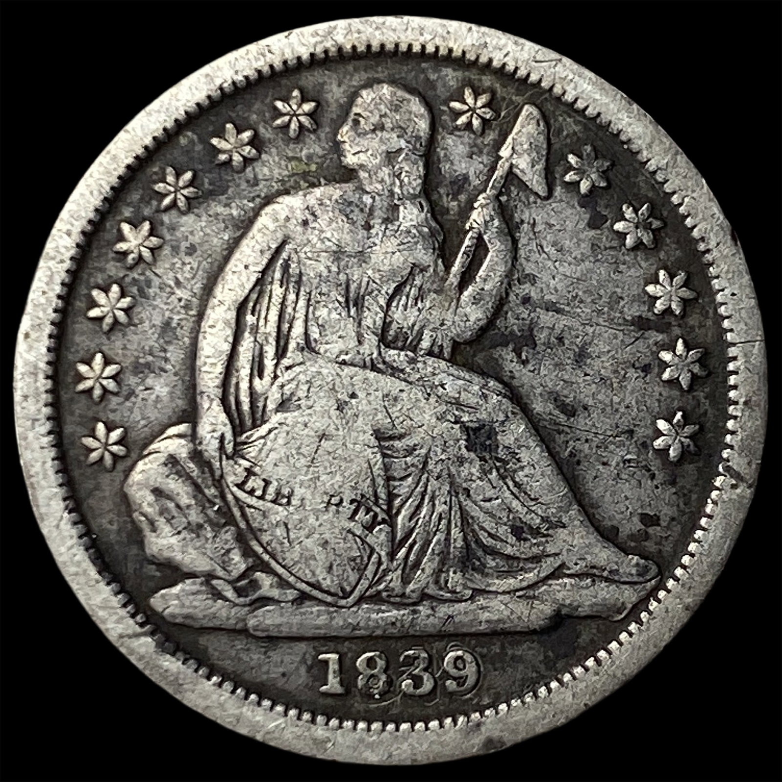 1839 Seated Liberty Dime LIGHTLY CIRCULATED: 1839 Seated Liberty Dime LIGHTLY CIRCULATED