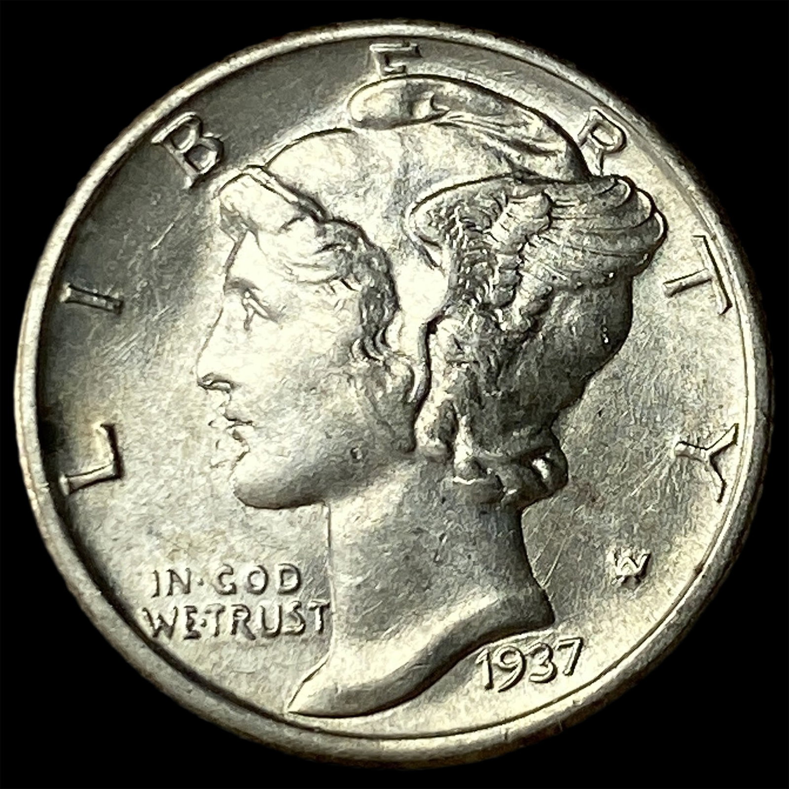 1937 Mercury Dime HIGH GRADE CHOICE BU: 1937 Mercury Dime HIGH GRADE CHOICE BU