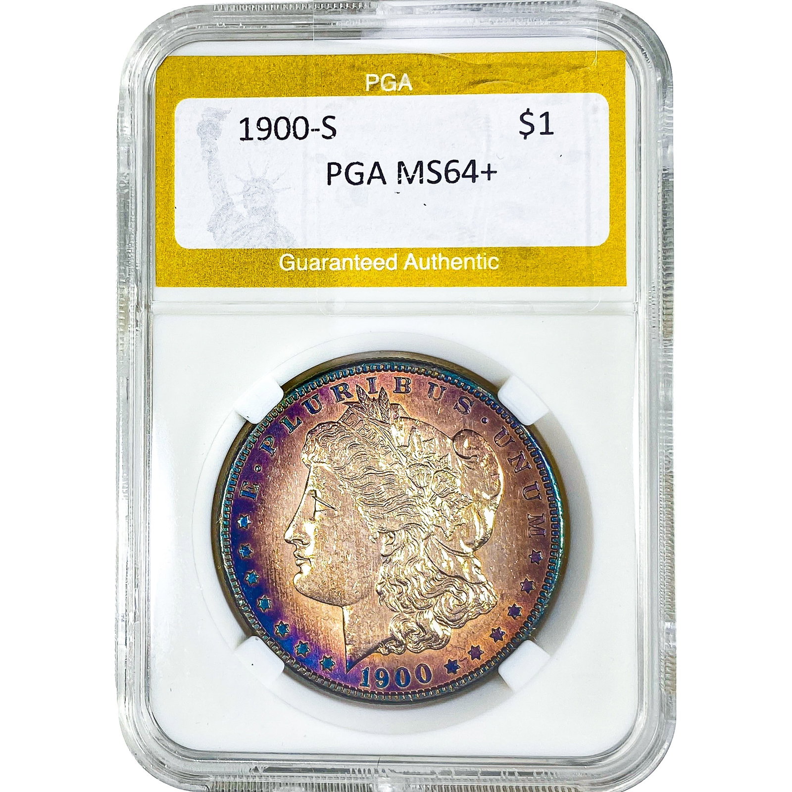 1900-S Morgan Silver Dollar PGA MS64+: 1900-S Morgan Silver Dollar PGA MS64+